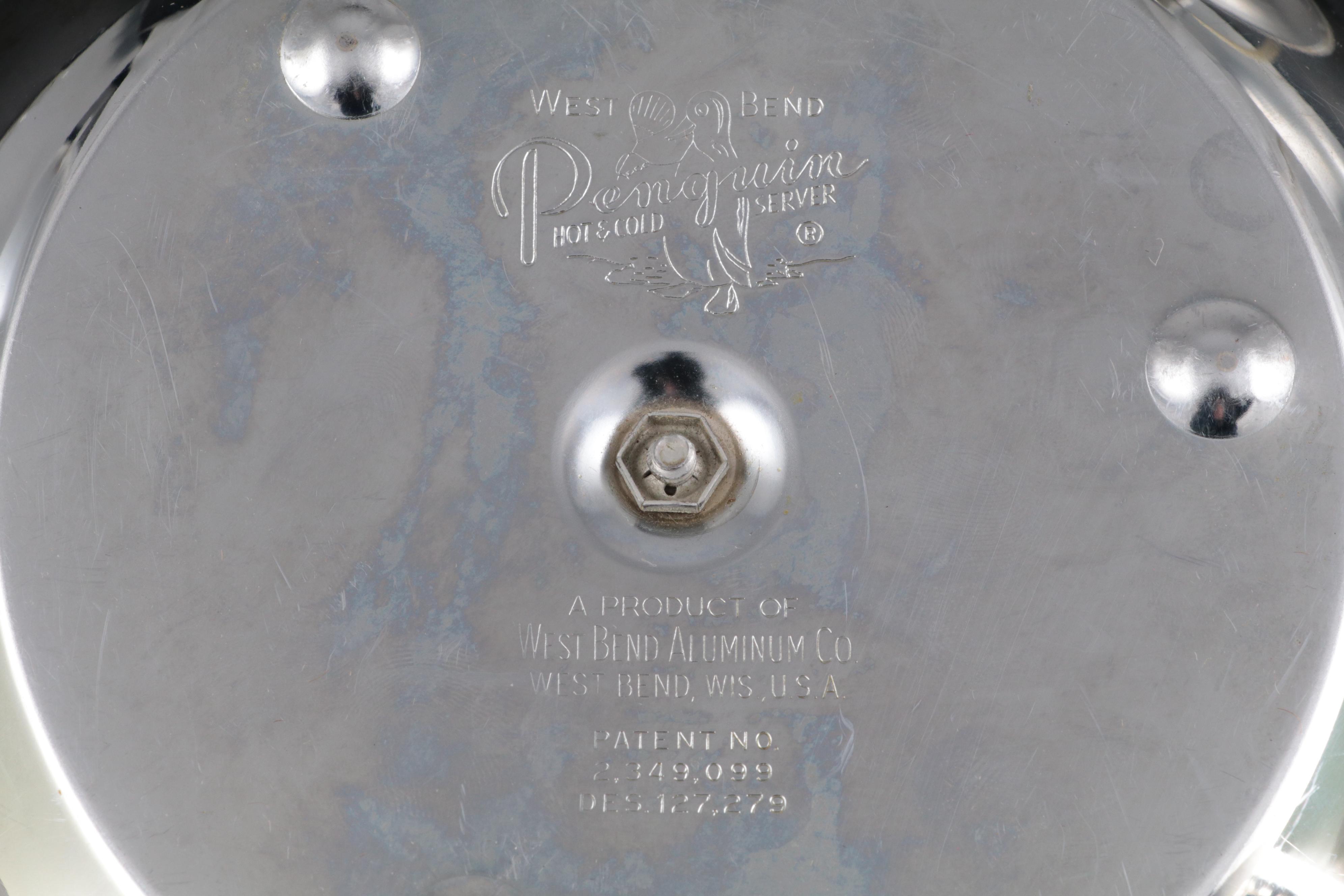 West Bend Hot and Cold Server with Gabis Swedish Pitcher and Serving Tray