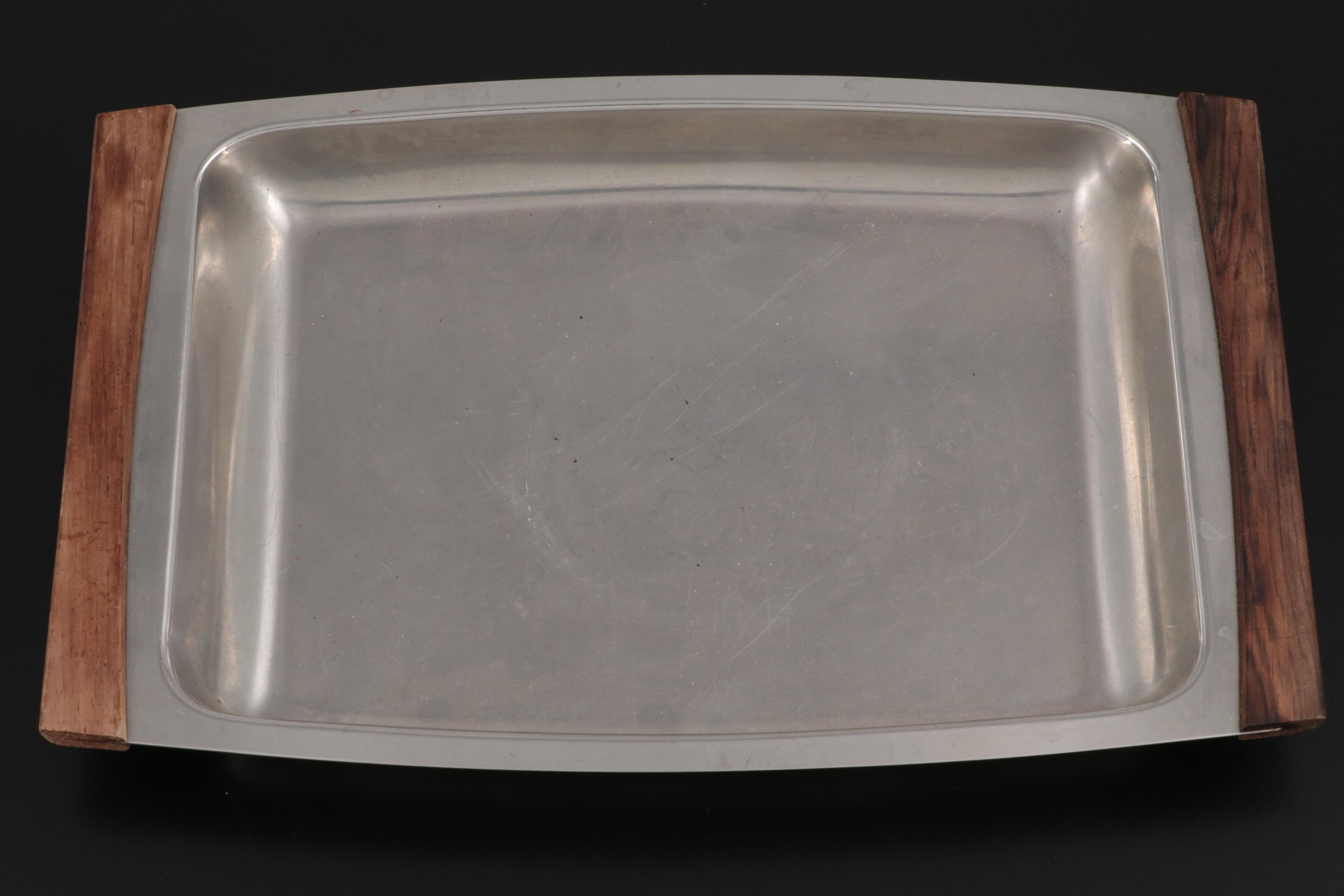 West Bend Hot and Cold Server with Gabis Swedish Pitcher and Serving Tray