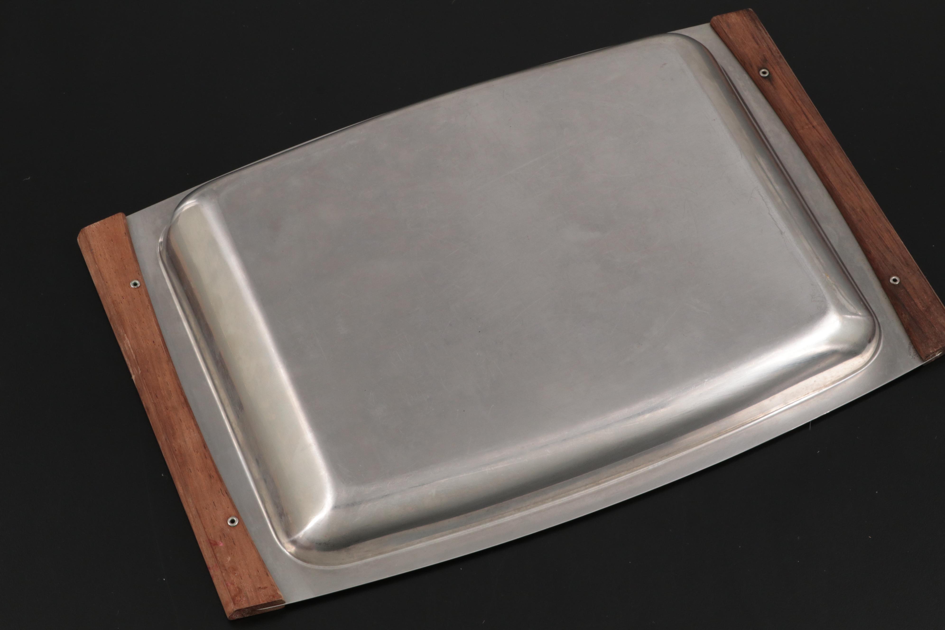 West Bend Hot and Cold Server with Gabis Swedish Pitcher and Serving Tray