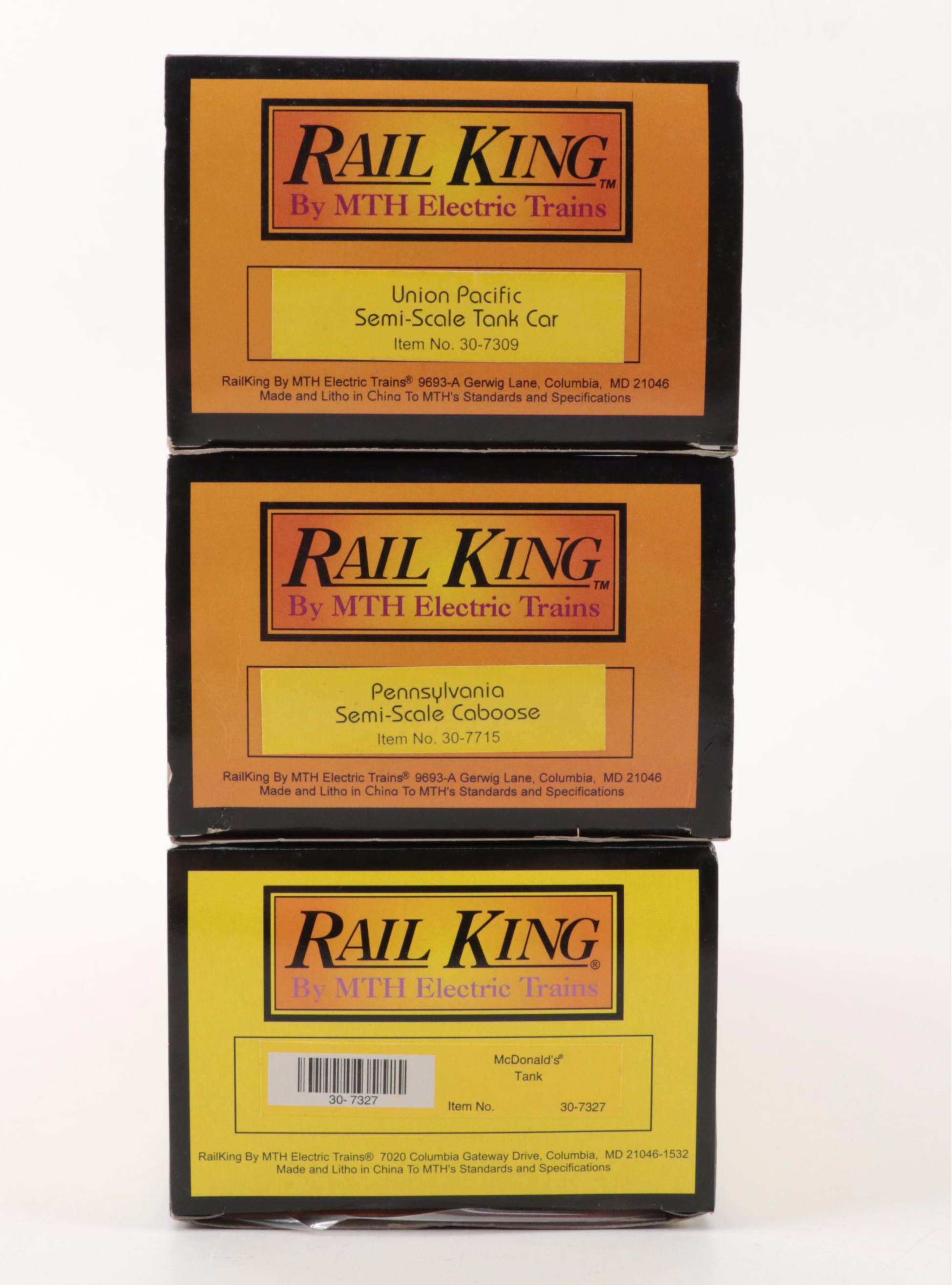 Rail King by M.T.H. Electric Trains Tank Cars and Caboose