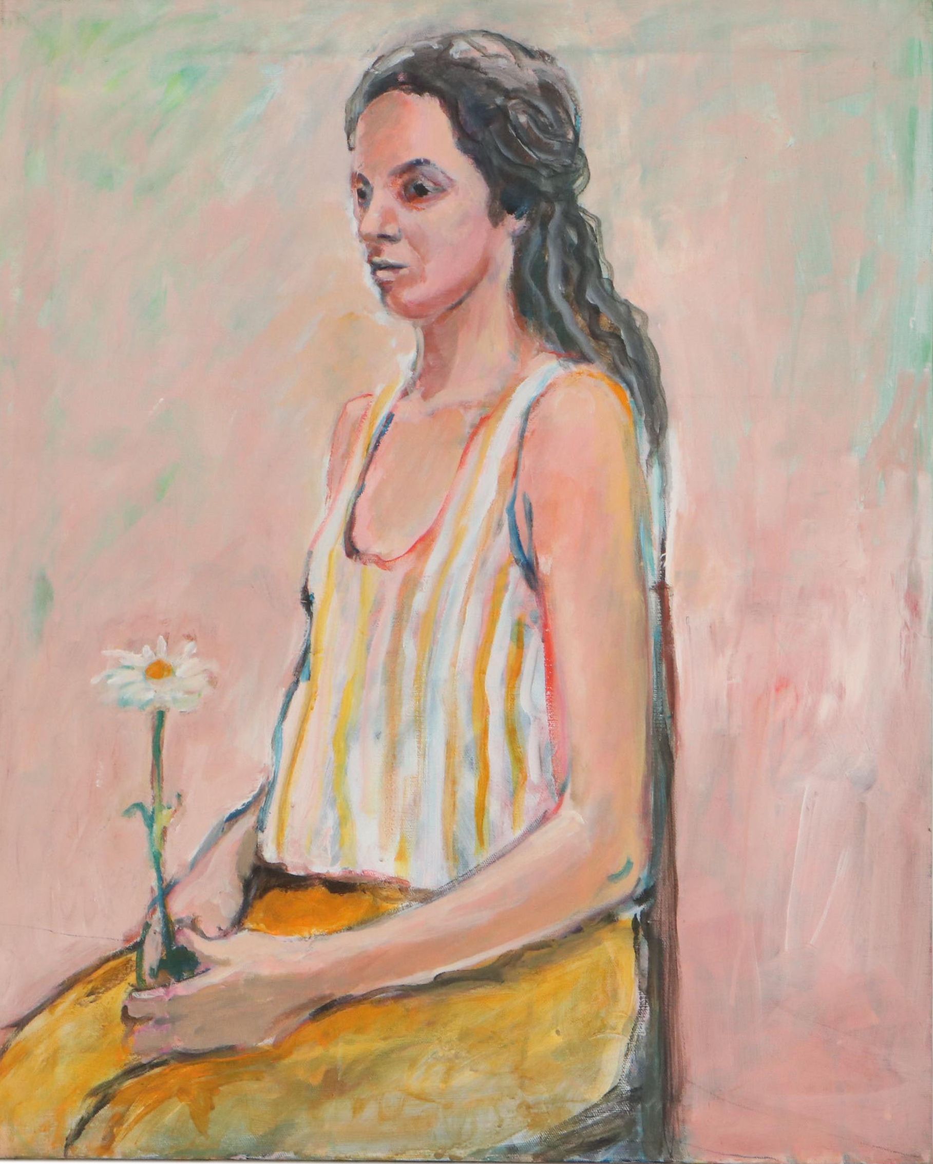 Marion Maas Oil Painting of Seated Figure