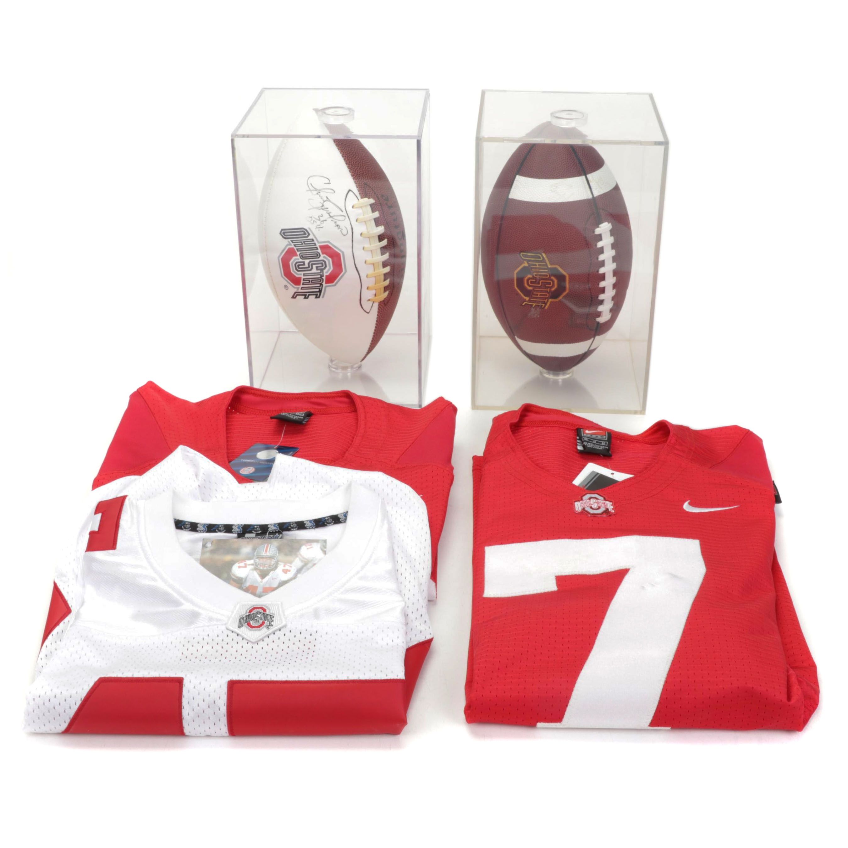 Chris Spielman Signed OSU Football and Jerseys, 2000s