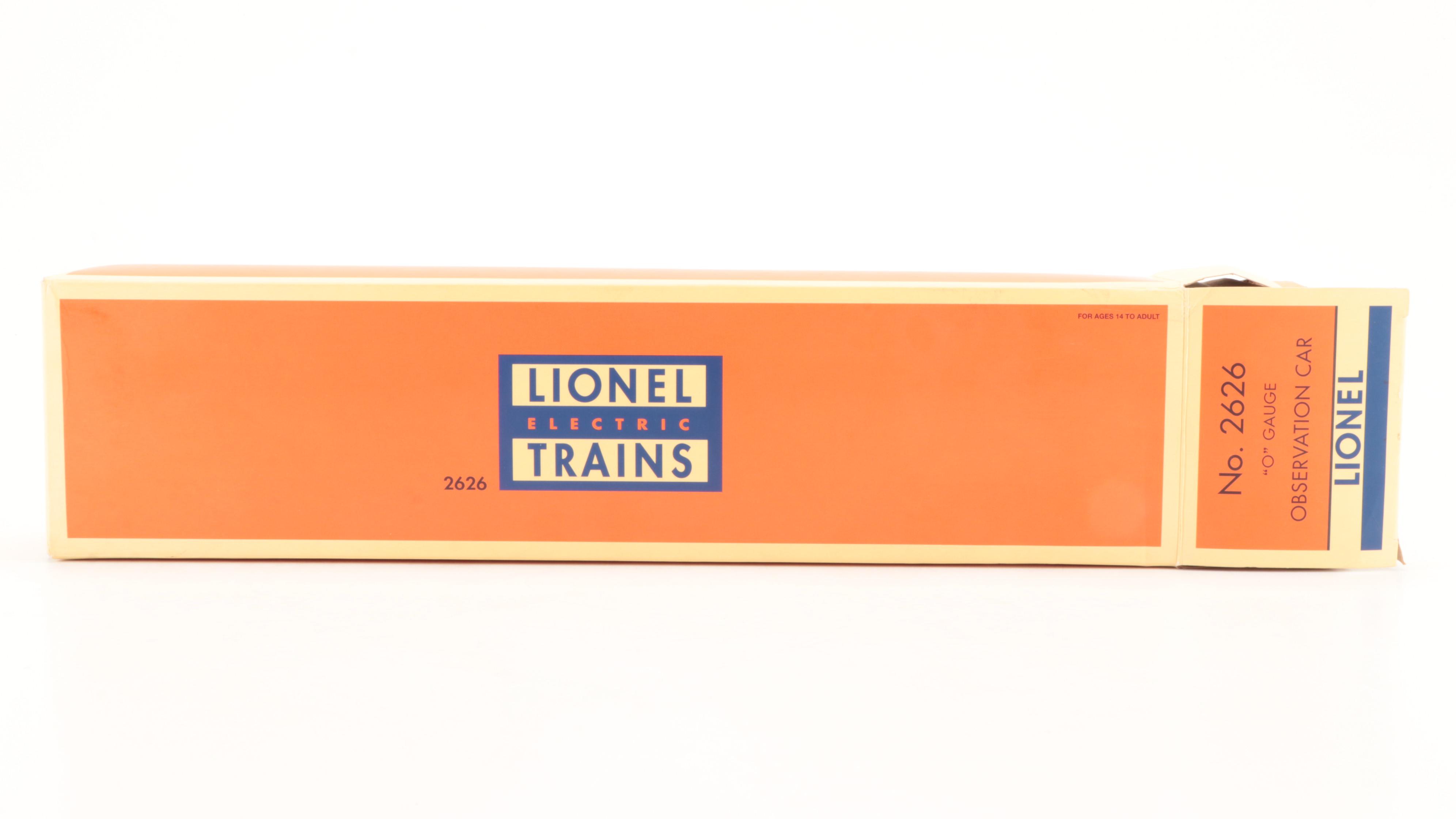 Lionel Electric O Gauge Box Cars, Trolleys, Cabooses, and Accessories