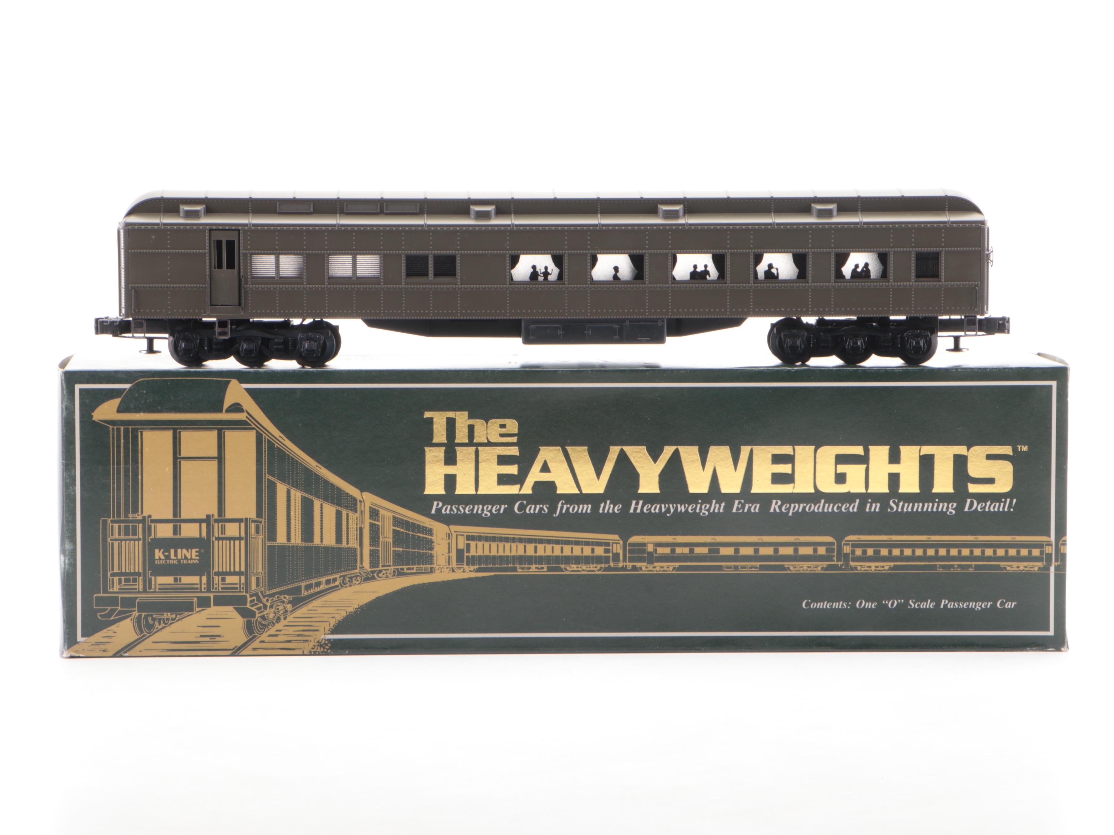 K-Line "The Heavyweights" O-Scale Passenger Train Cars, 1989