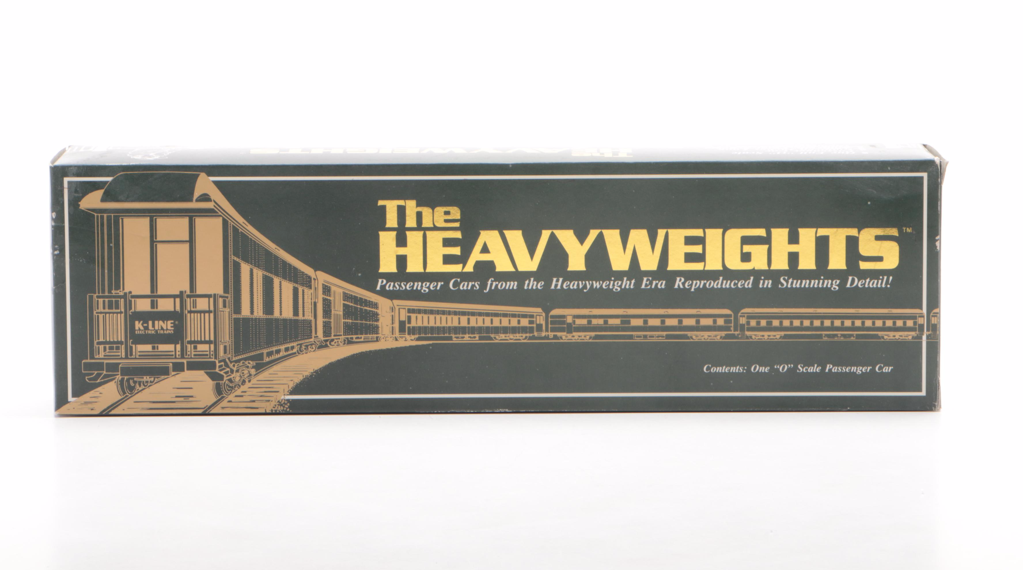 K-Line "The Heavyweights" O-Scale Passenger Train Cars, 1989