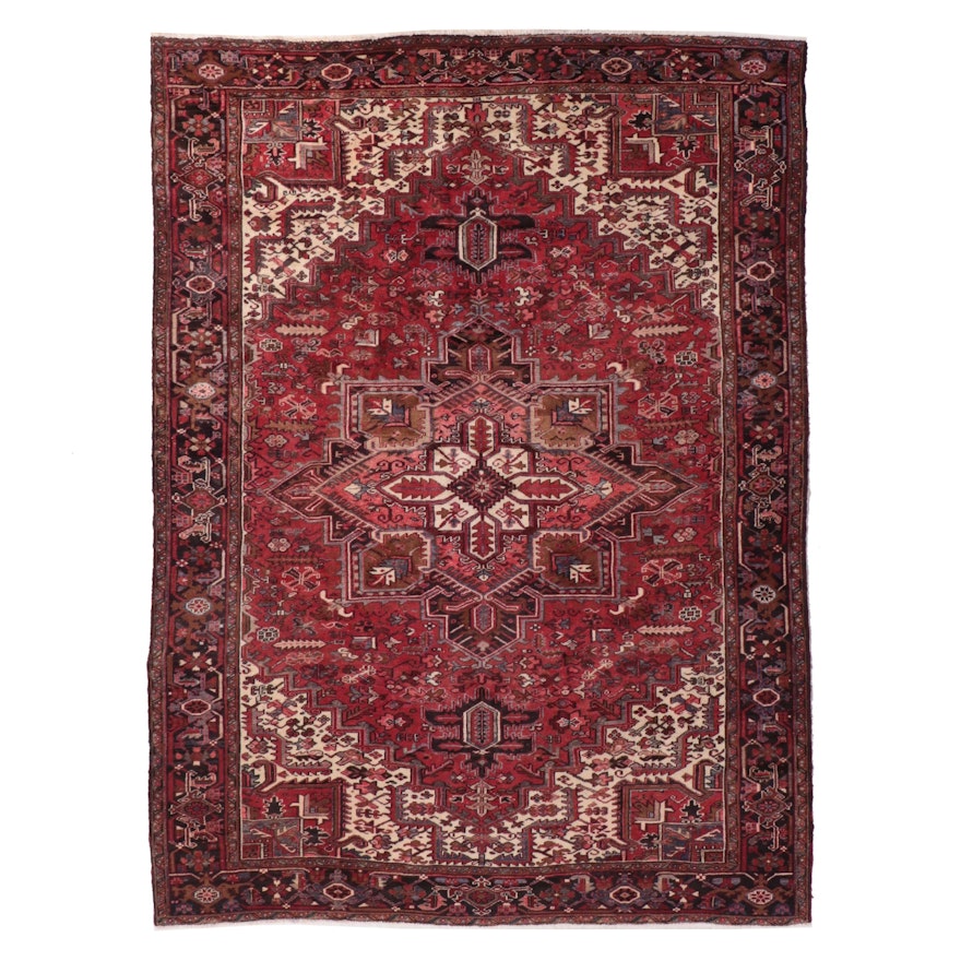 8'5 x 11'1 Hand-Knotted Persian Heriz Area Rug