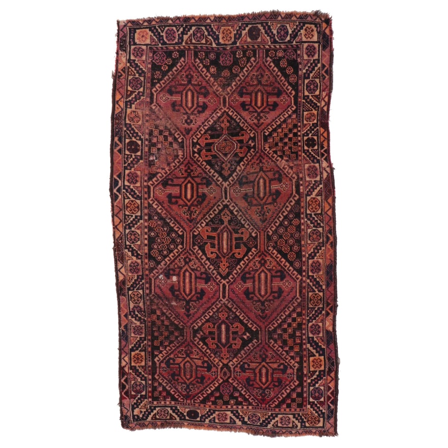4'5 x 8'6 Hand-Knotted Turkish Bergama Area Rug