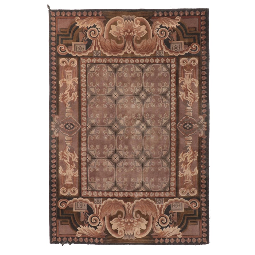 6'1 x 8'8 Hand-Knotted Sino-French Savonnerie Style Area Rug