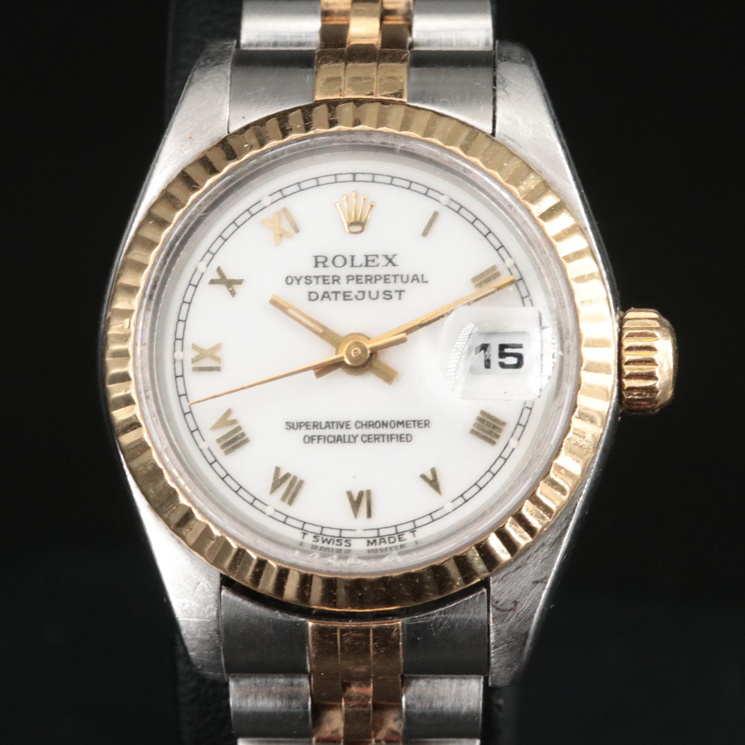 1993 Rolex Stainless Steel and 18K Oyster Perpetual Datejust Watch