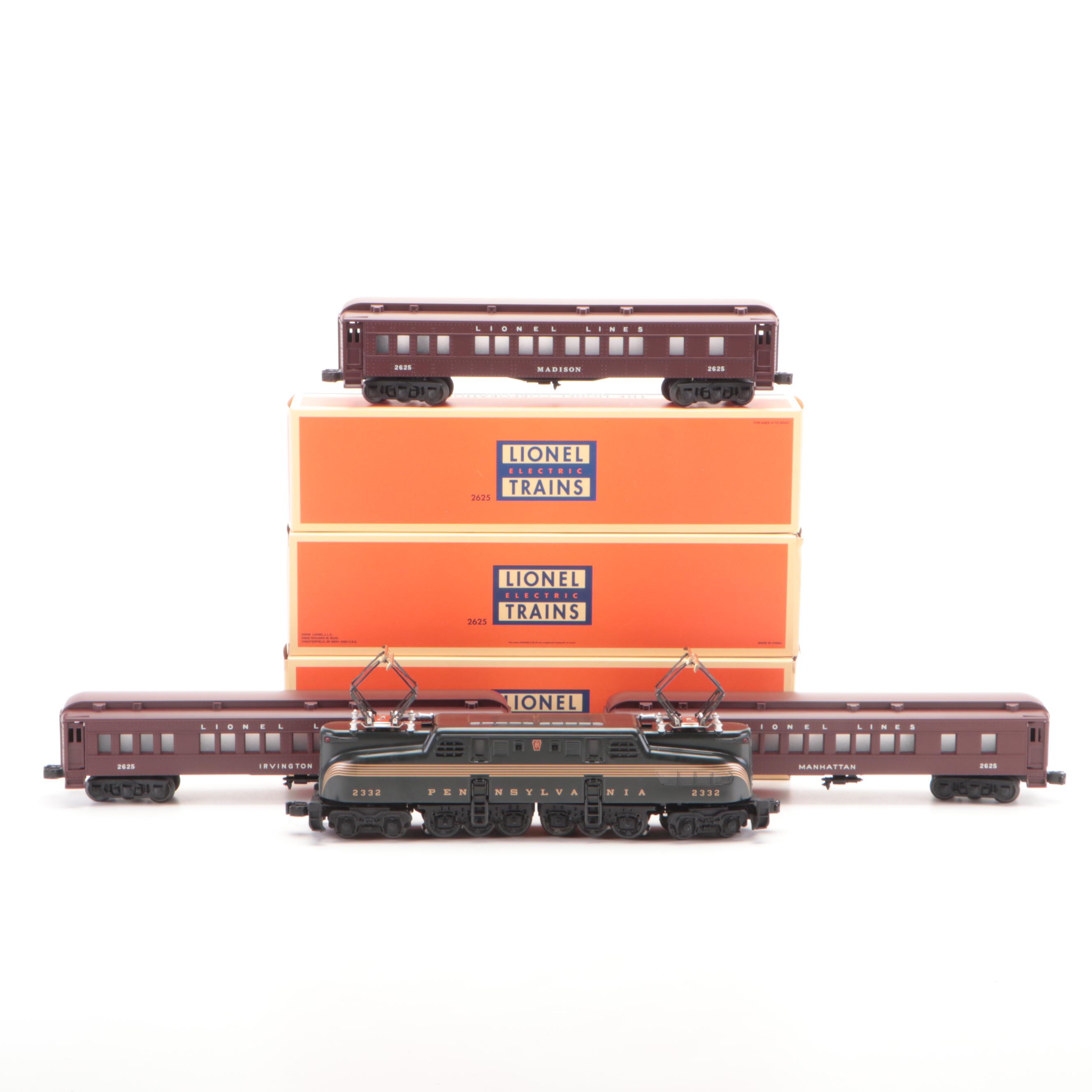 Lionel "Lionel Lines" O-Scale Passenger Cars and Locomotive