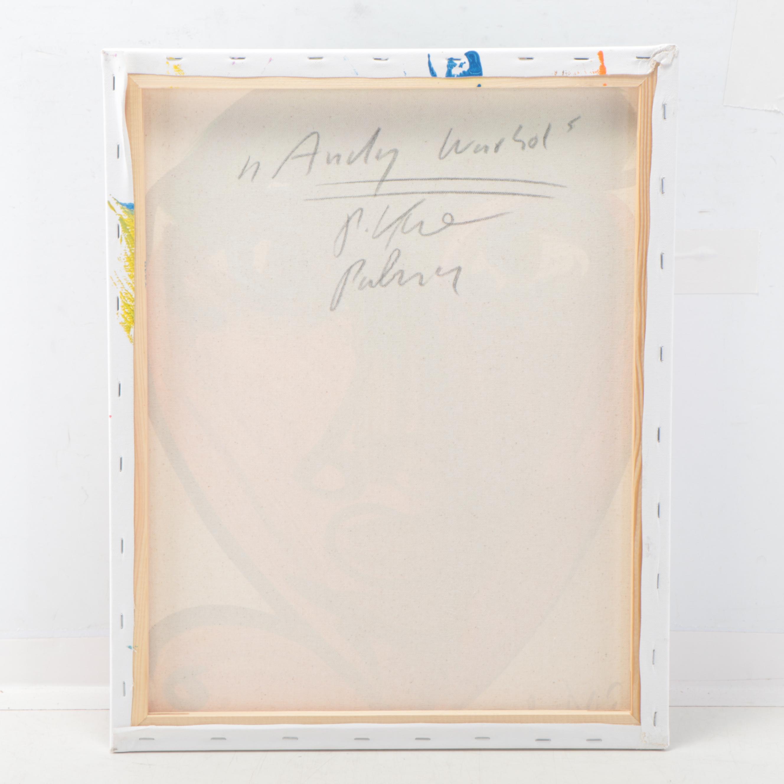 Peter Keil Abstract Portrait Acrylic Painting "Andy Warhol"