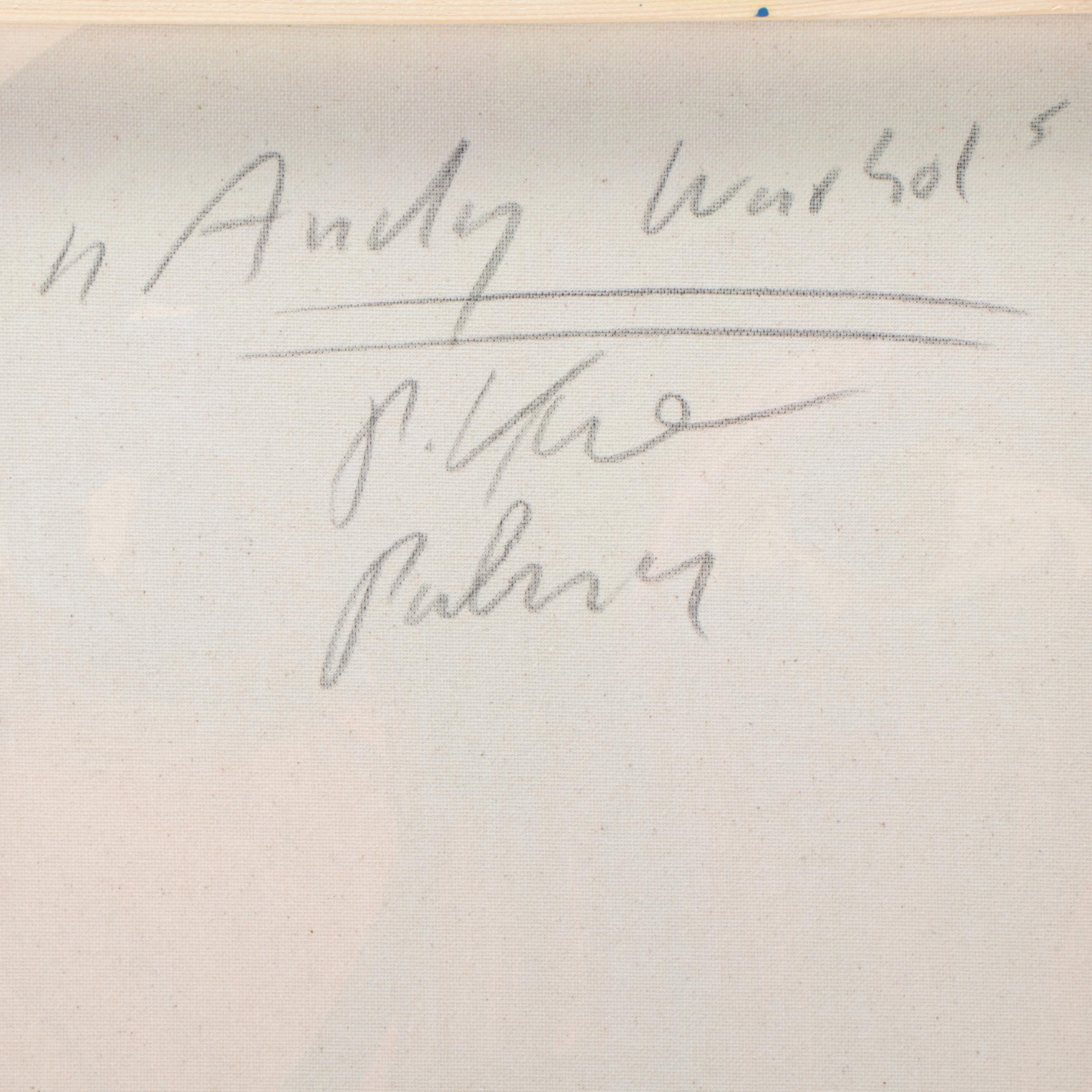 Peter Keil Abstract Portrait Acrylic Painting "Andy Warhol"