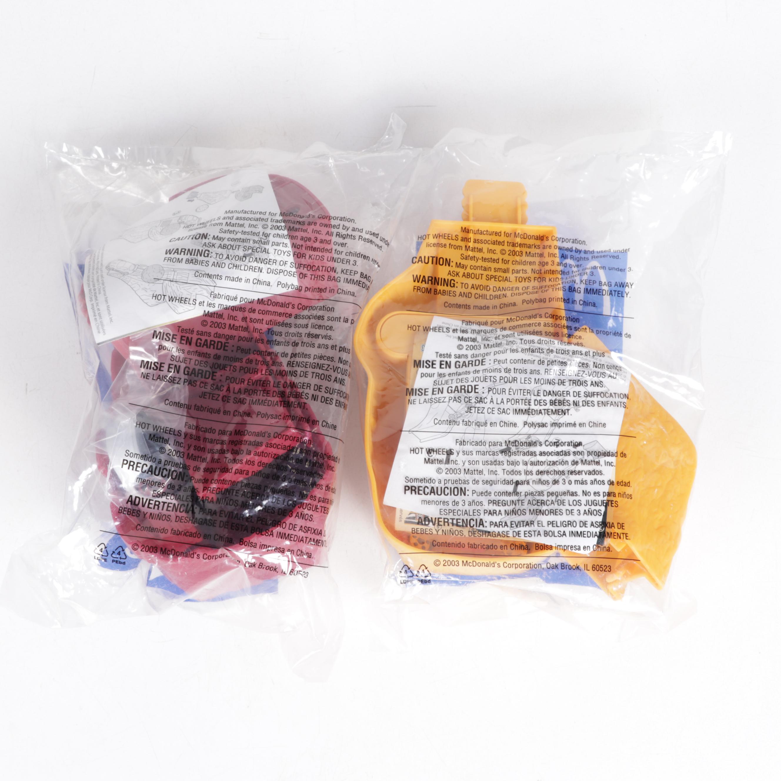 McDonald's Kids Meal Toys Including "Hot Wheels World Race" and More