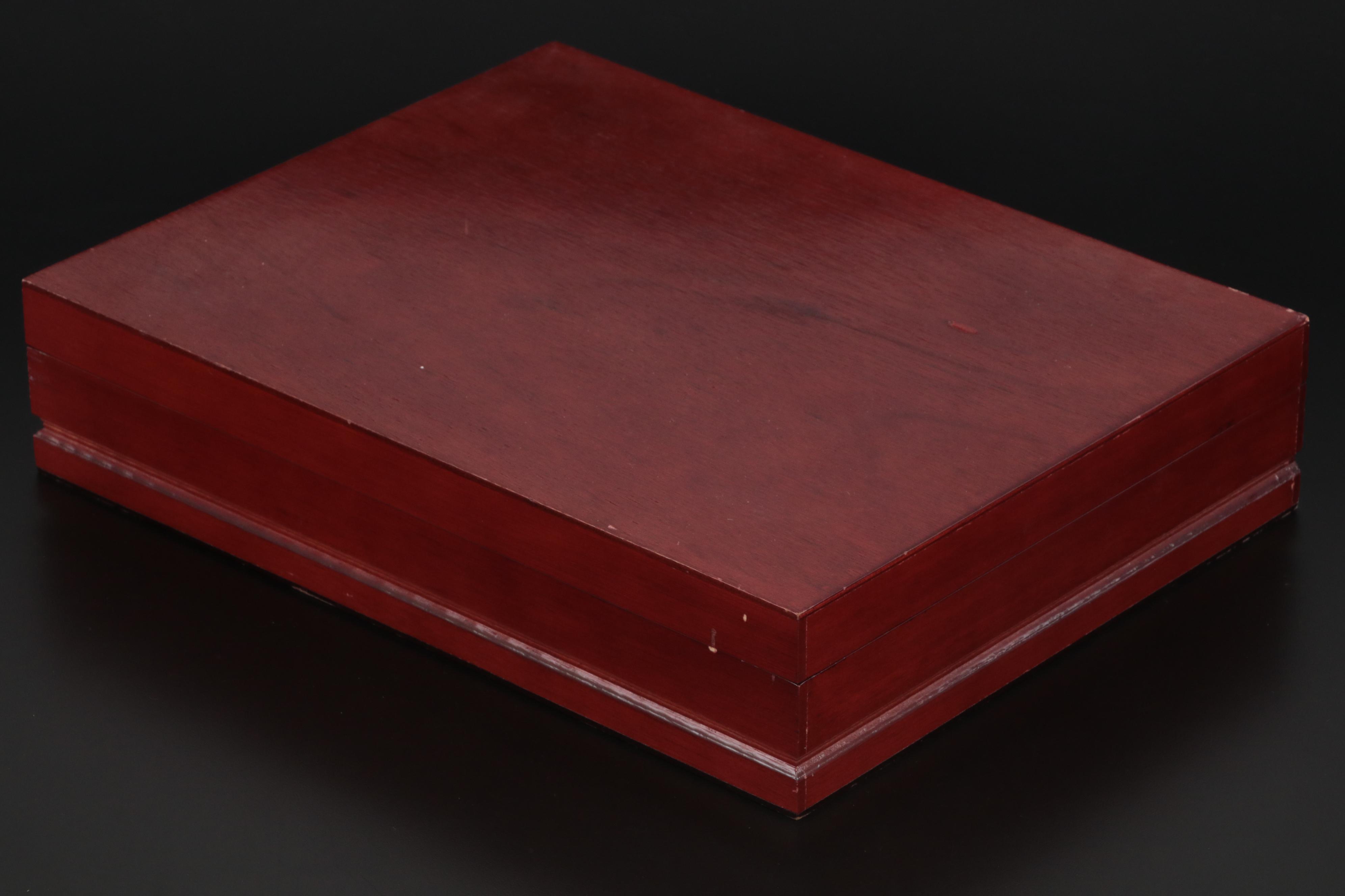 Godinger "Baroque" Gold Plate Flatware with Other Gold Plate Flatware and Case