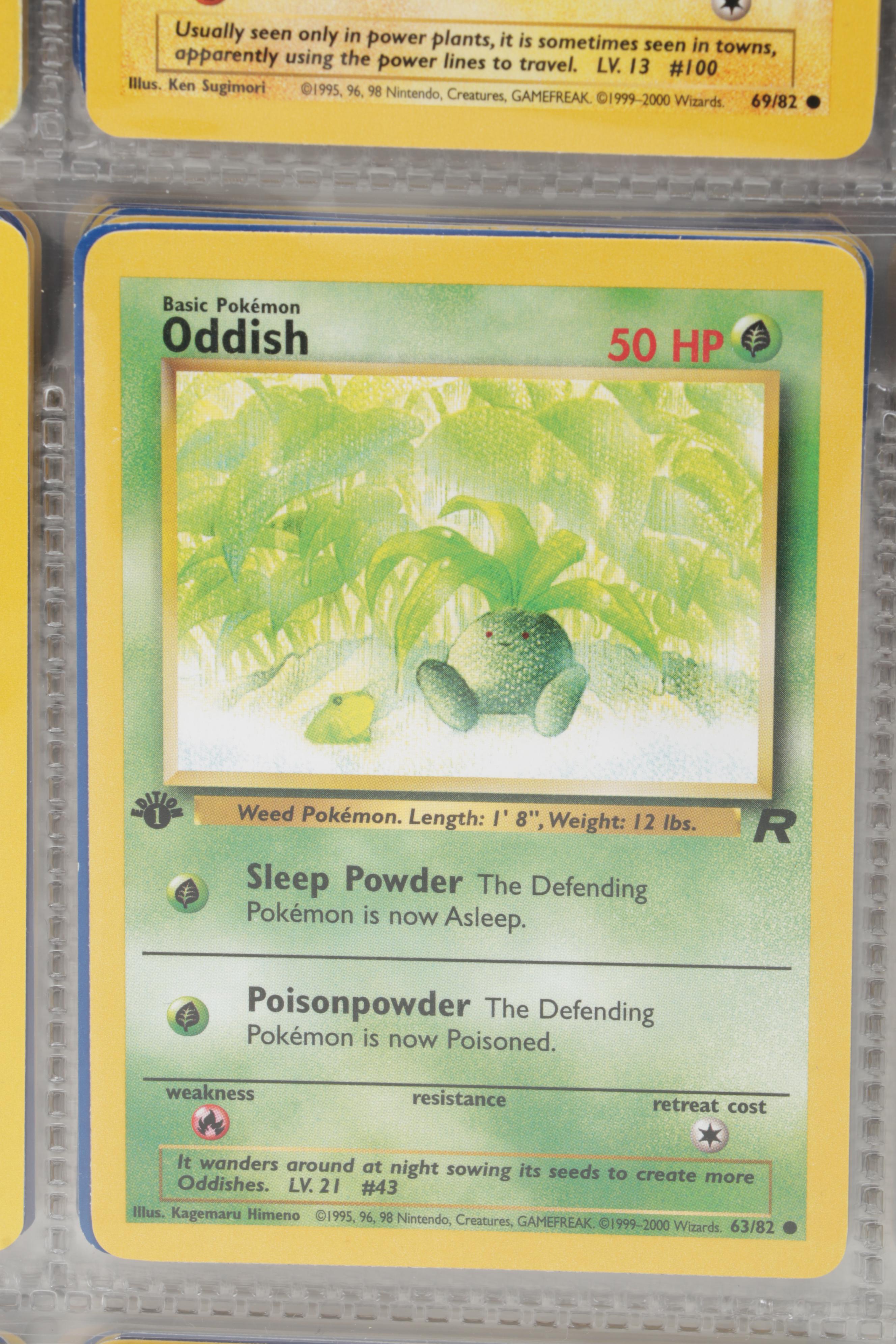 First Edition Pokémon Cards Including Voltorb, Oddish, Koffing and More