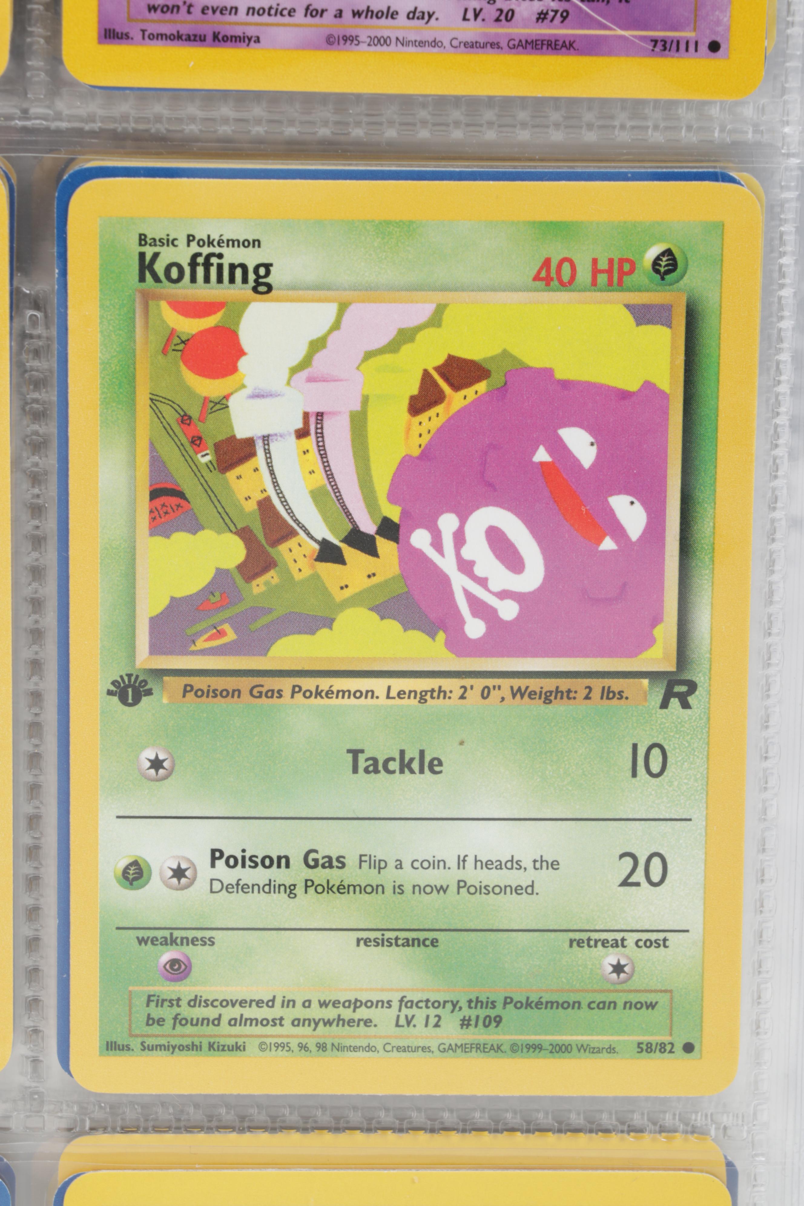 First Edition Pokémon Cards Including Voltorb, Oddish, Koffing and More