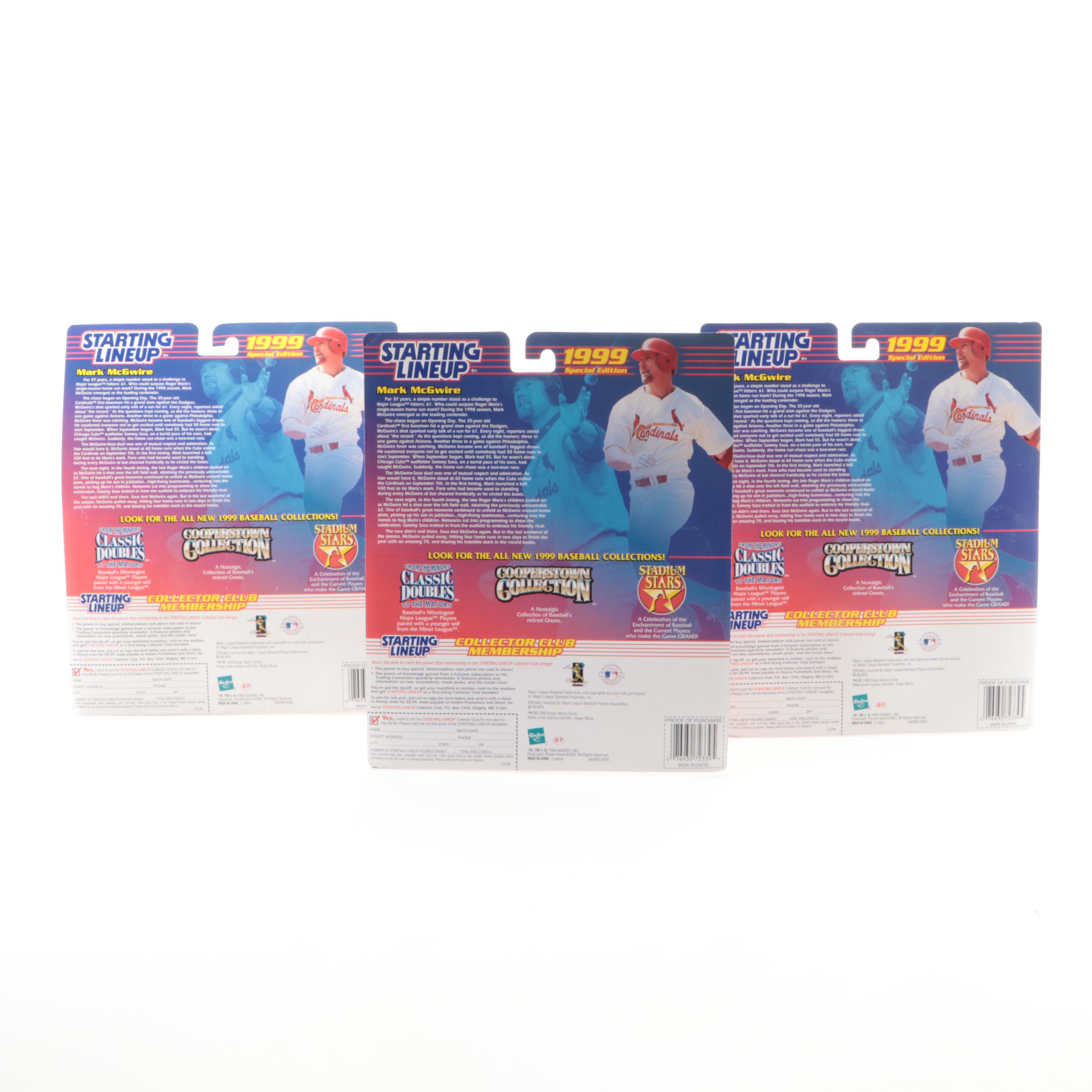 Hasbro Starting Lineup Roger Maris, McGwire and Sosa Baseball Action Figures