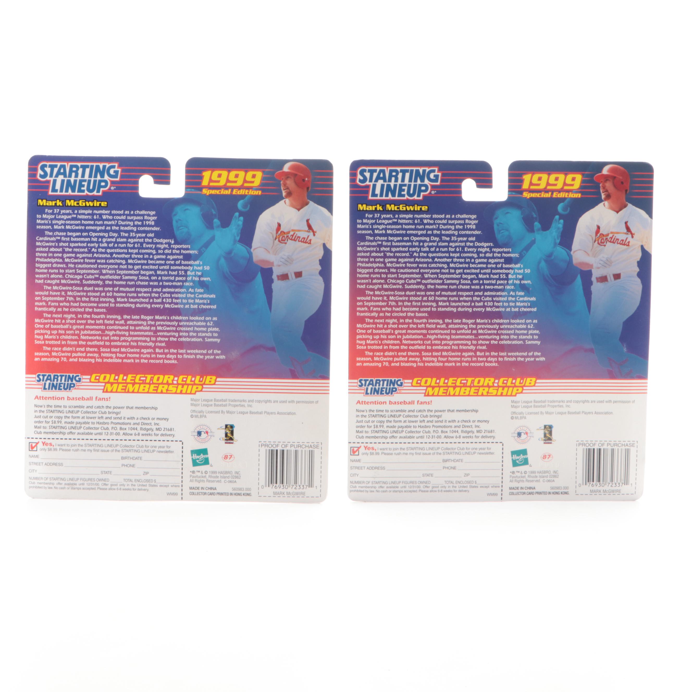 Hasbro Starting Lineup Roger Maris, McGwire and Sosa Baseball Action Figures