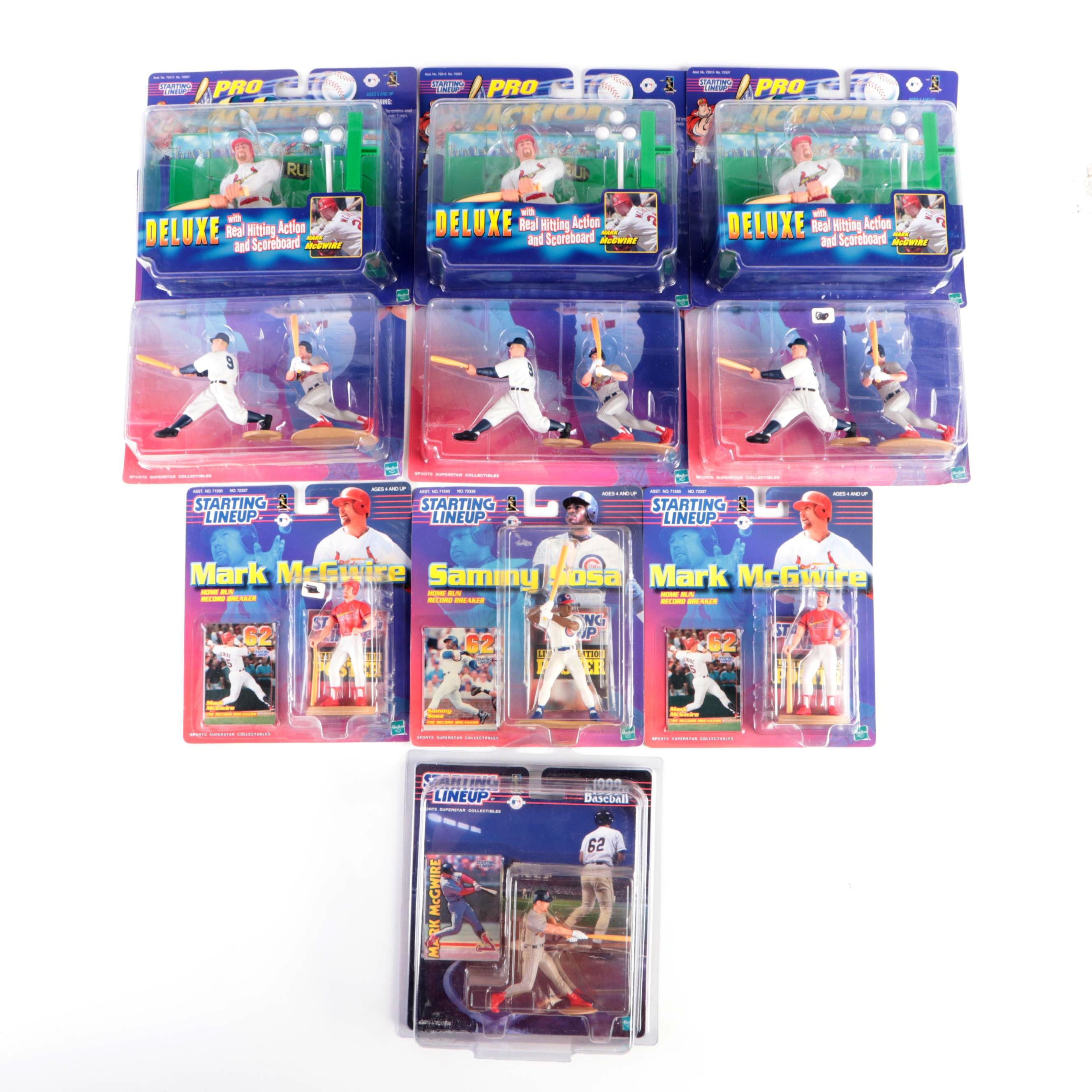 Hasbro Starting Lineup Roger Maris, McGwire and Sosa Baseball Action Figures