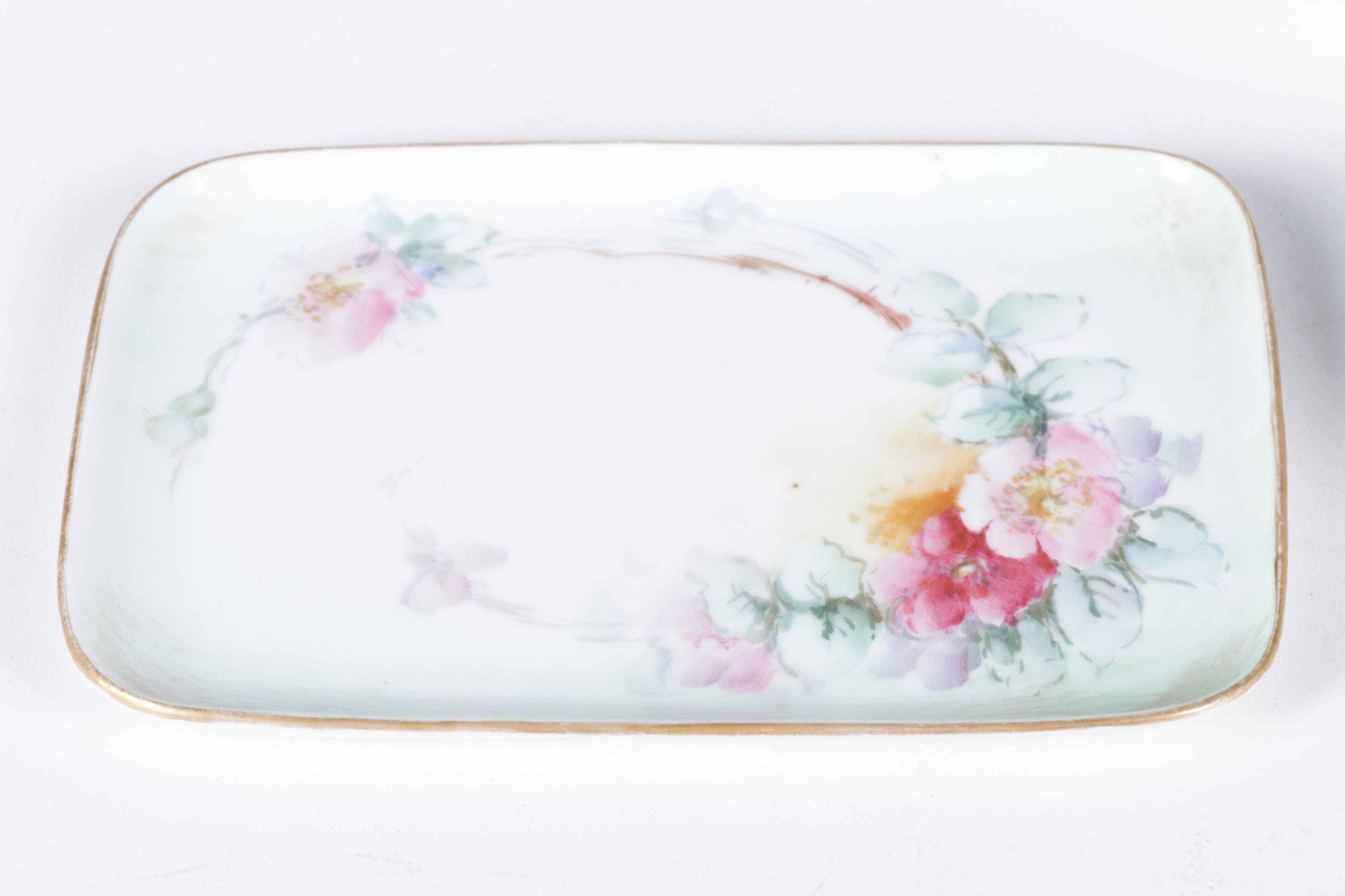 European Porcelain Hair Receivers and Vanity Boxes Featuring Haviland and More