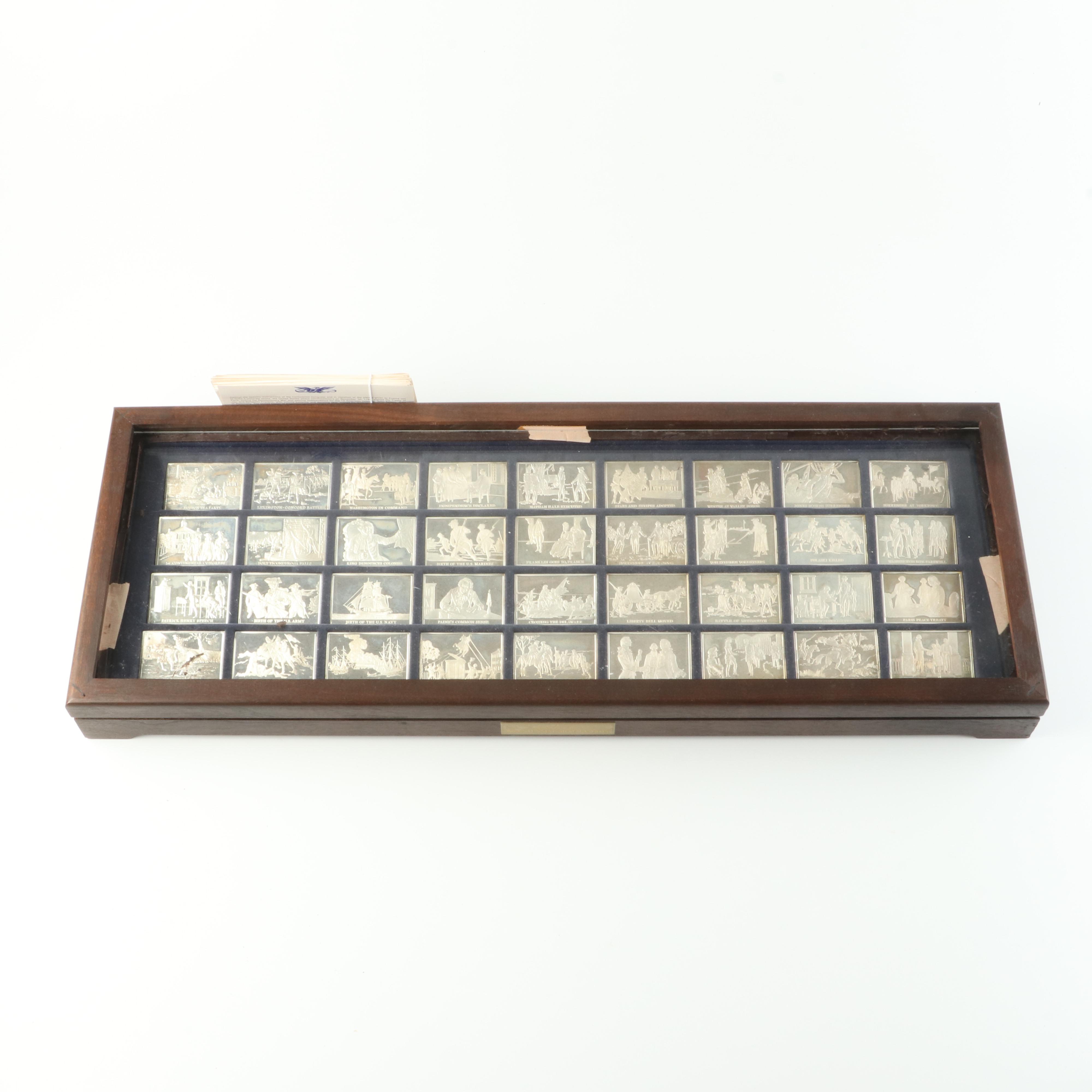 Danbury Mint Revolutionary War Commemorative Sterling Silver Ingots