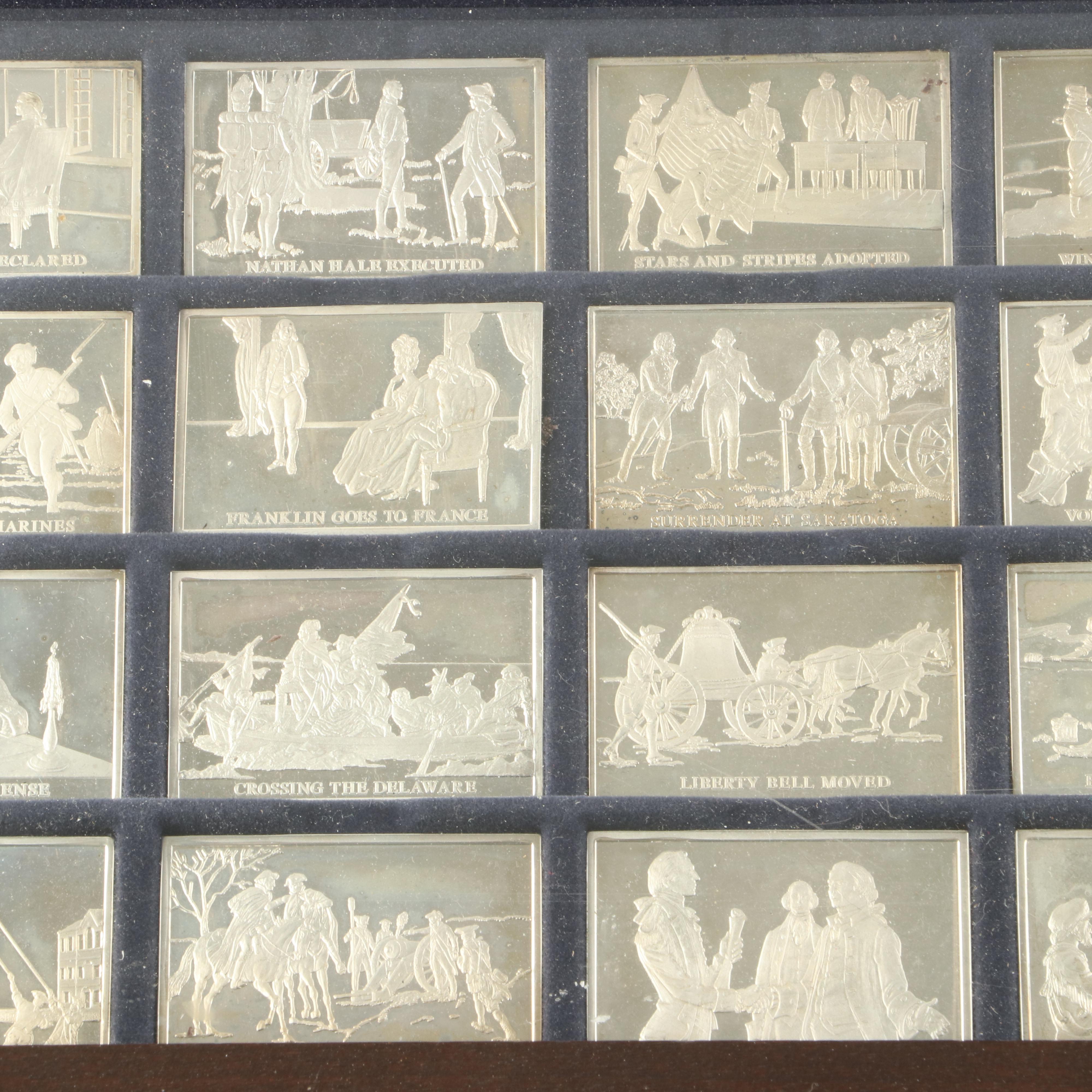 Danbury Mint Revolutionary War Commemorative Sterling Silver Ingots