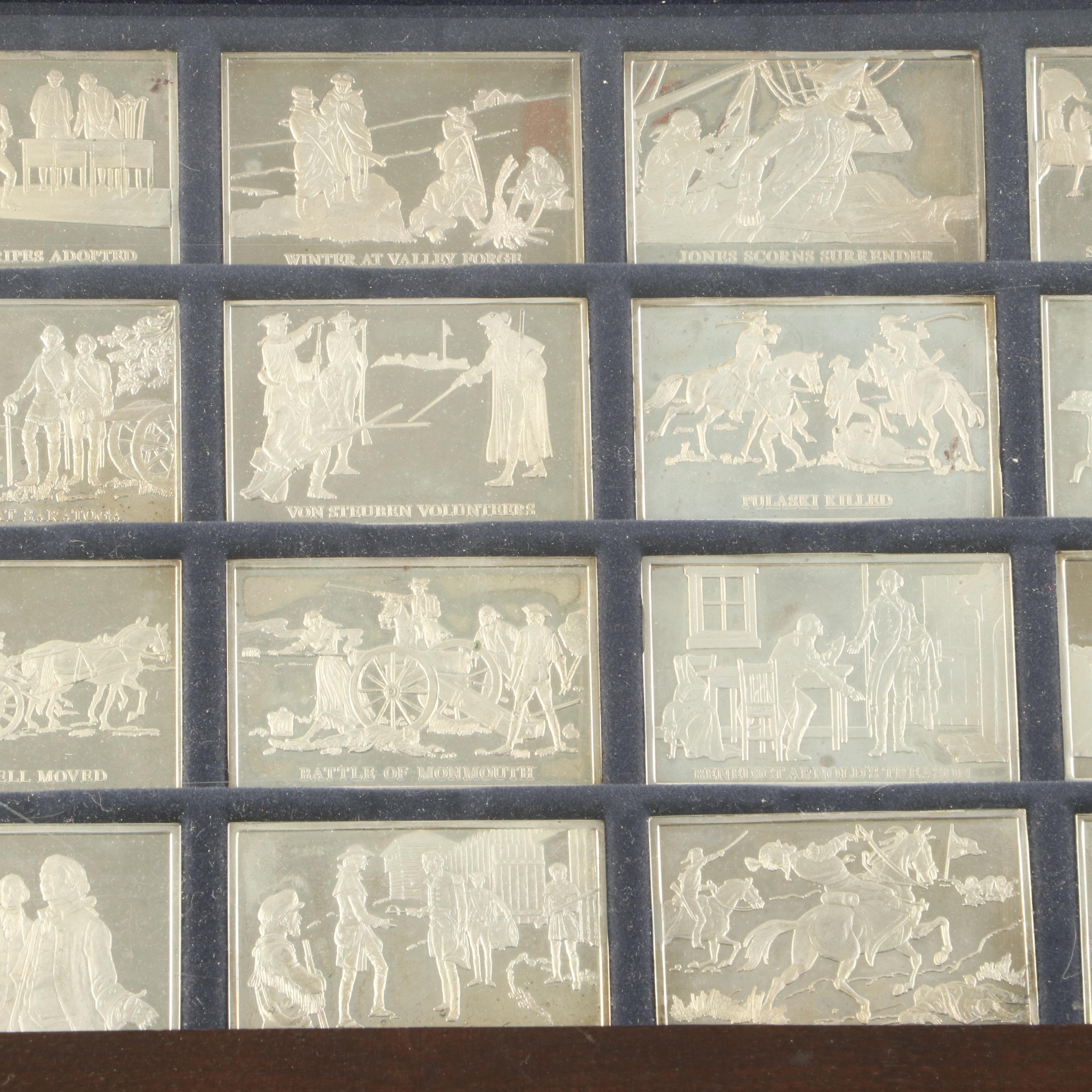 Danbury Mint Revolutionary War Commemorative Sterling Silver Ingots