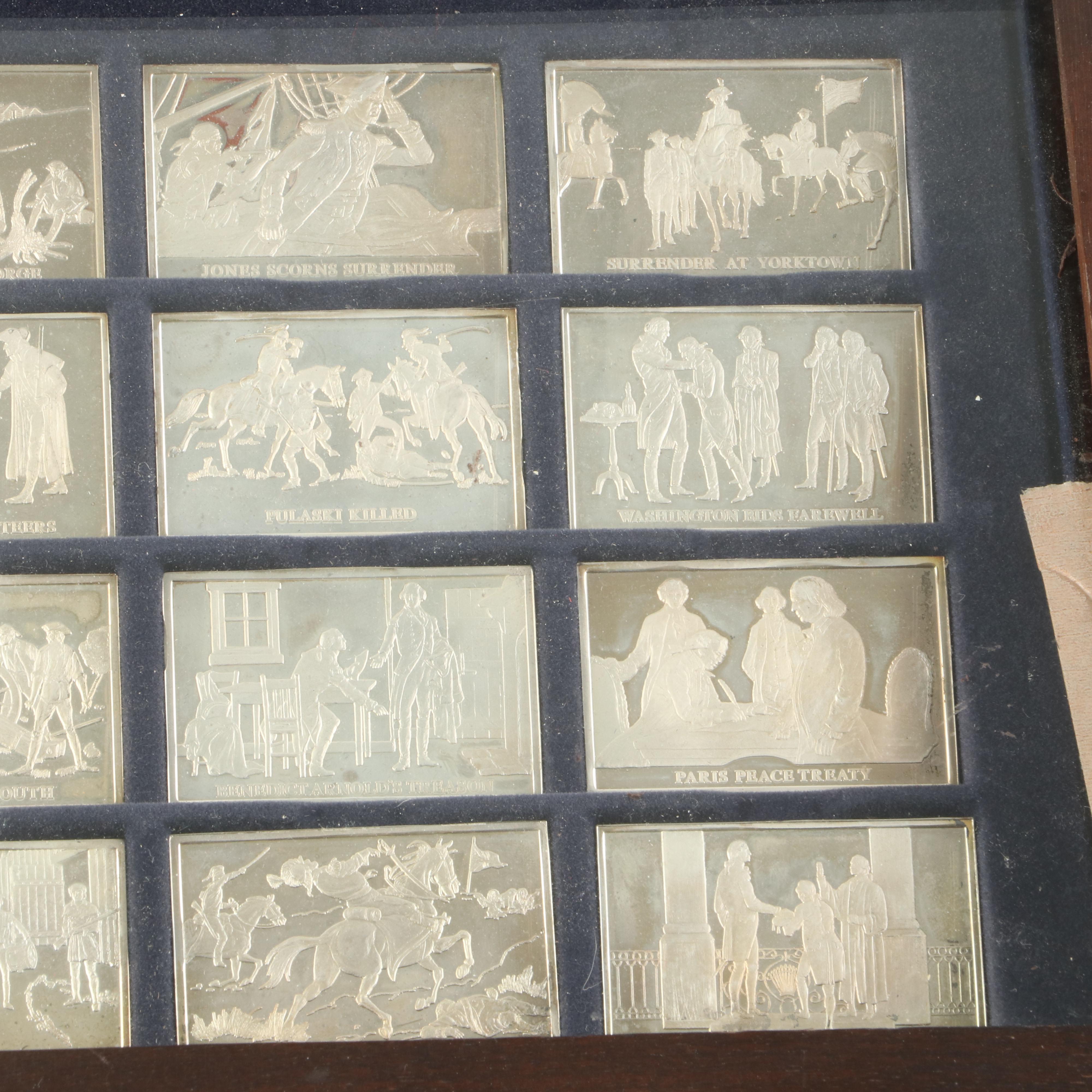 Danbury Mint Revolutionary War Commemorative Sterling Silver Ingots