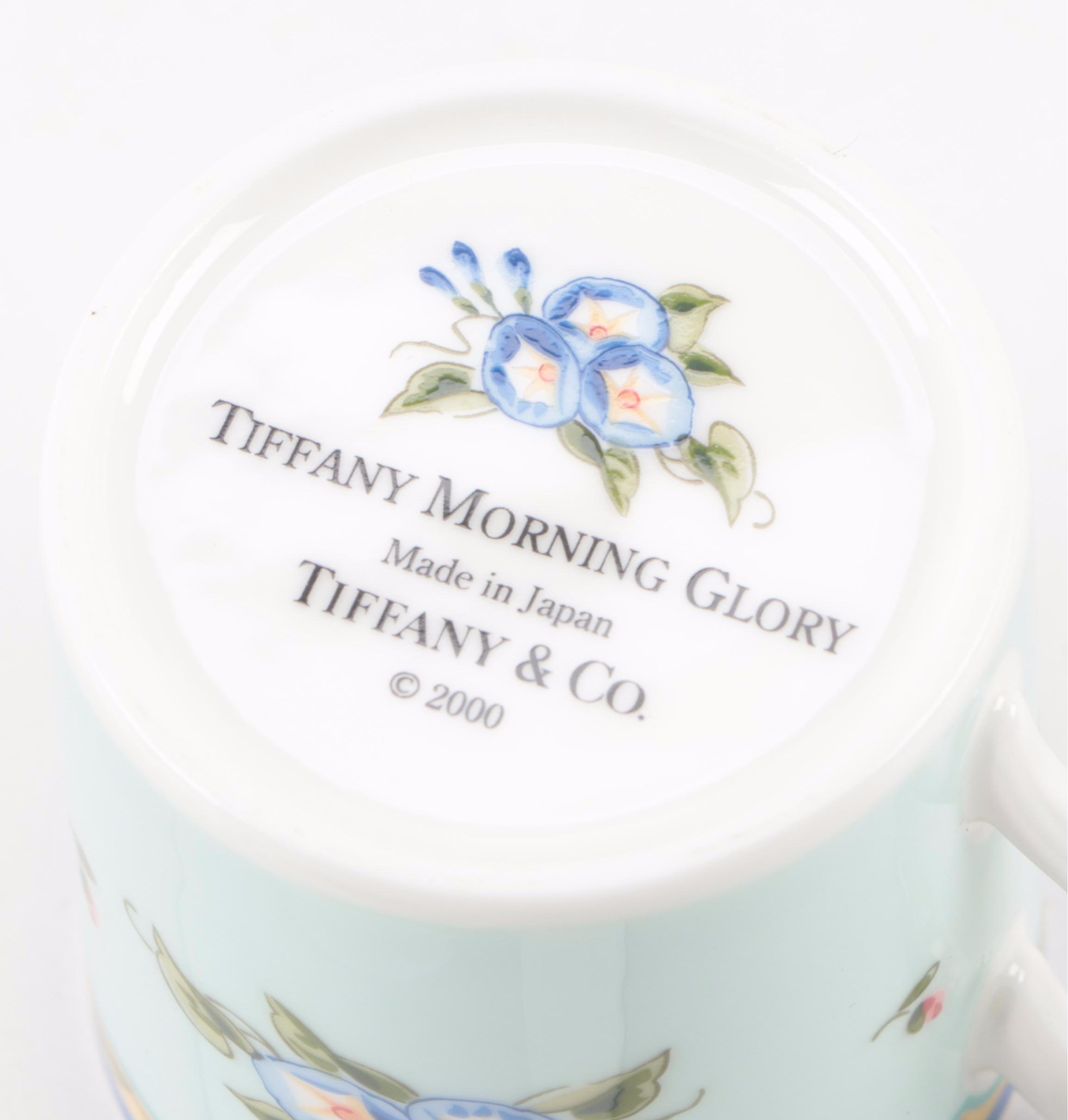 Tiffany & Co. "Morning Glory" Demitasse Cups and Saucers, 2000