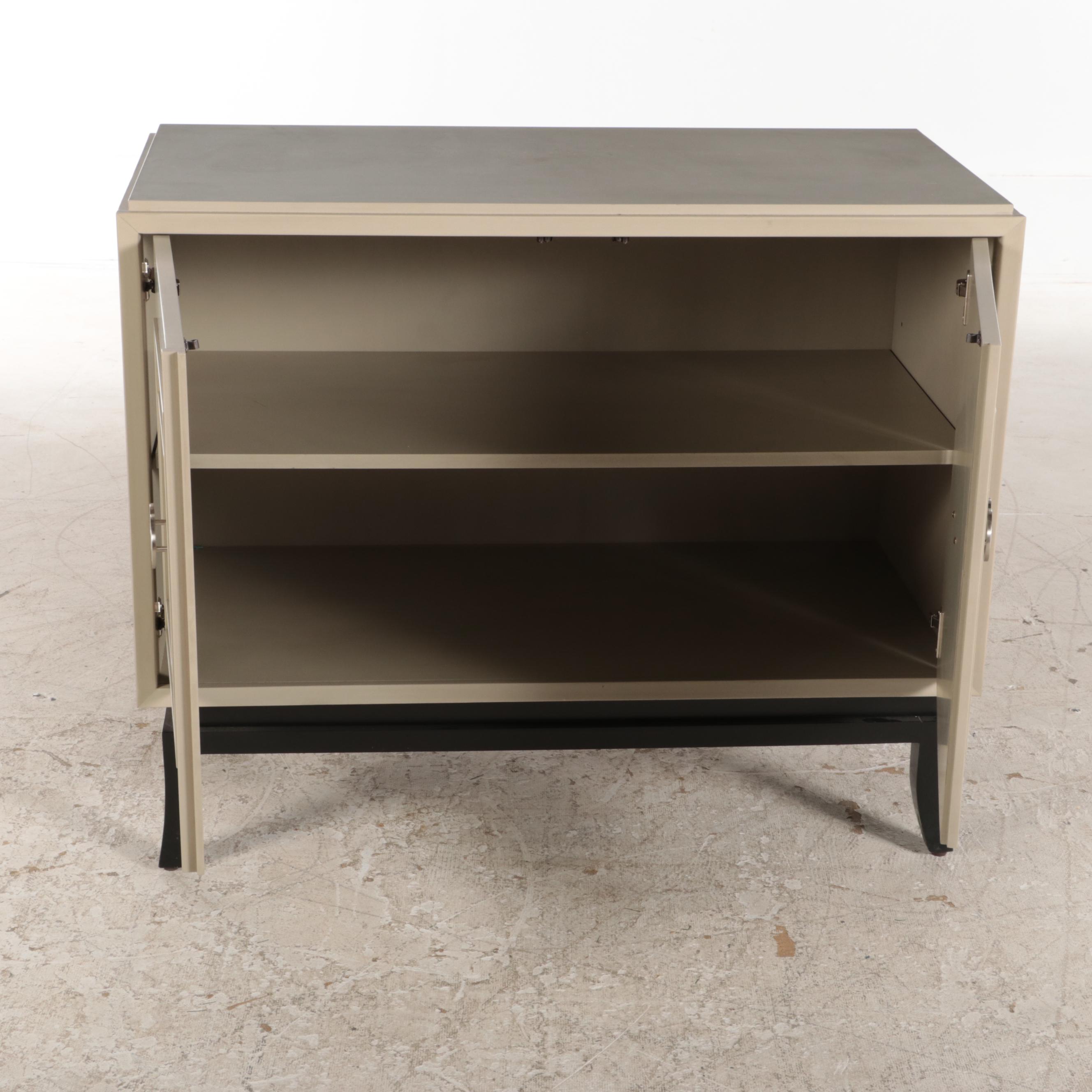 Vanguard Furniture "Forrester" Painted and Parcel-Ebonized Side Cabinet