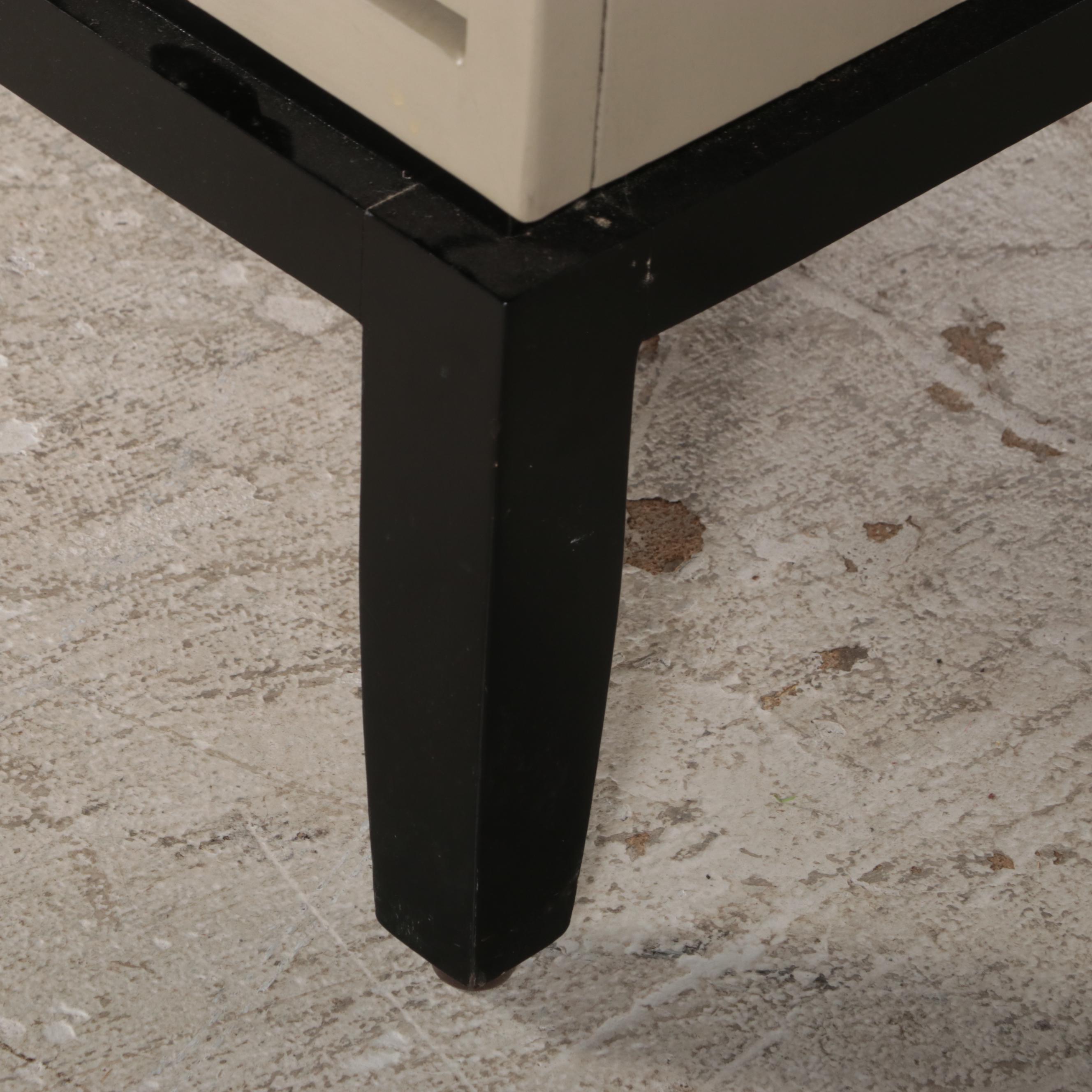 Vanguard Furniture "Forrester" Painted and Parcel-Ebonized Side Cabinet