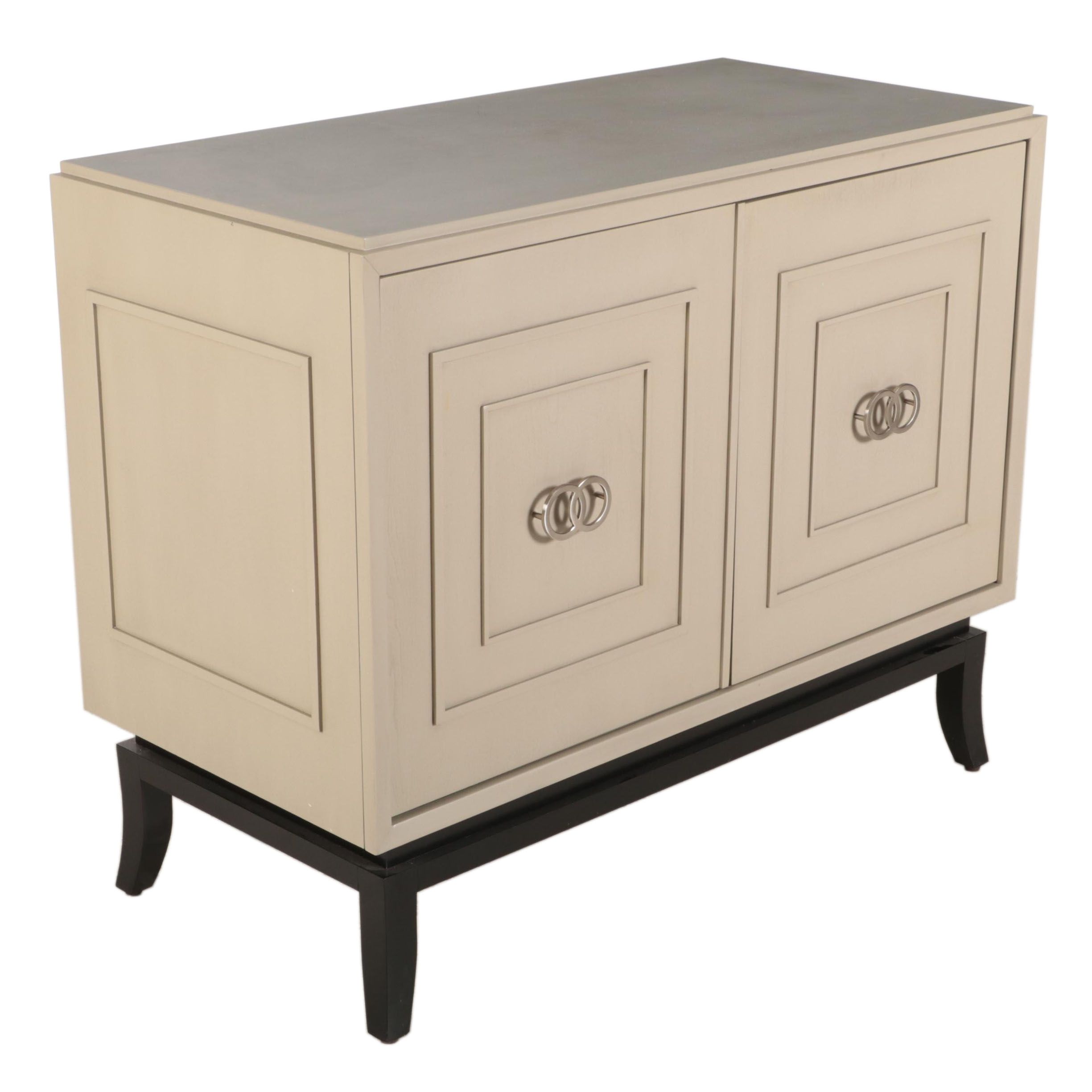 Vanguard Furniture "Forrester" Painted and Parcel-Ebonized Side Cabinet