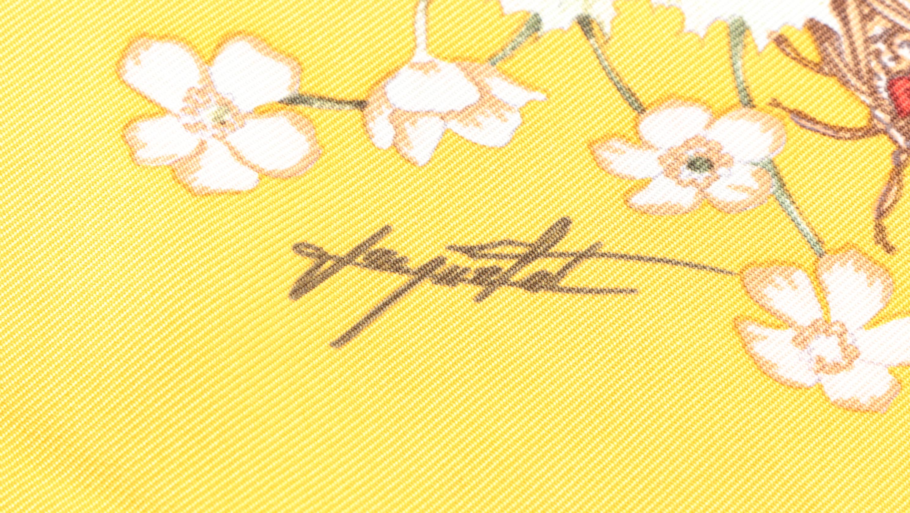 Hermès "La Prairie" Scarf in Silk Twill