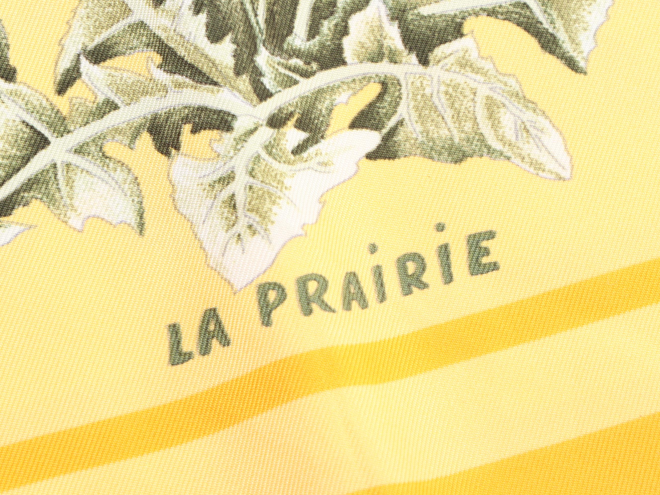 Hermès "La Prairie" Scarf in Silk Twill