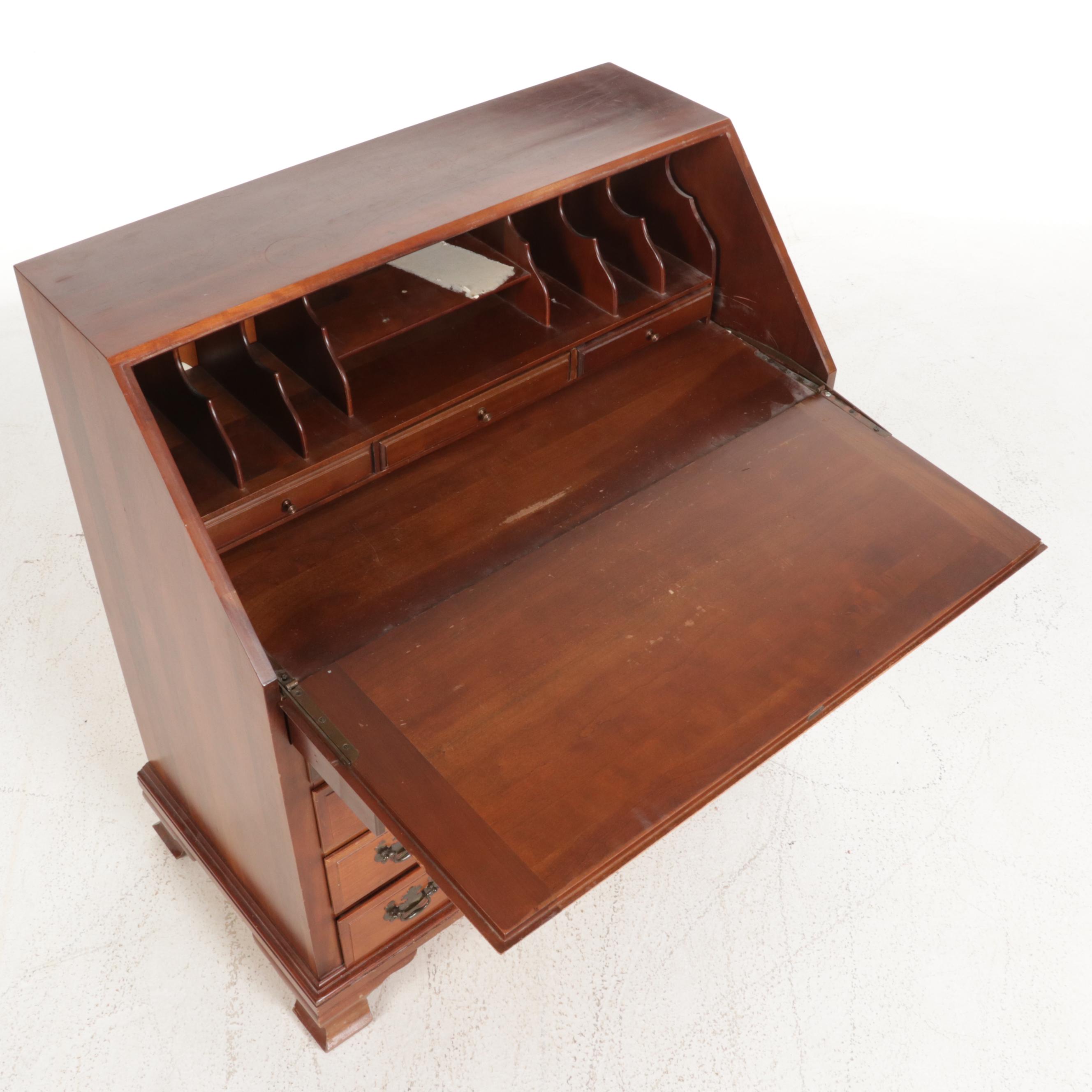 Maddox Tables Federal Style Cherry Secretary Desk, Mid-20th Century