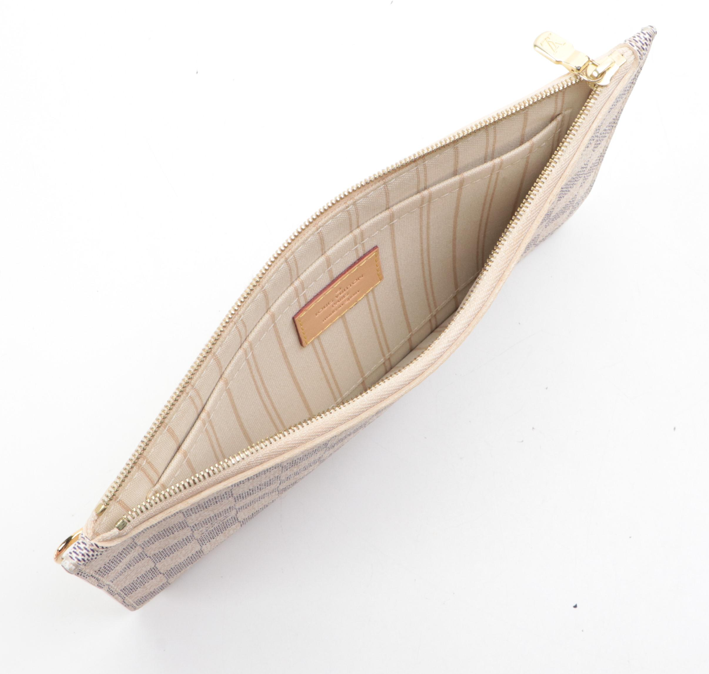 Louis Vuitton Neverfull Pochette in Damier Azur Canvas