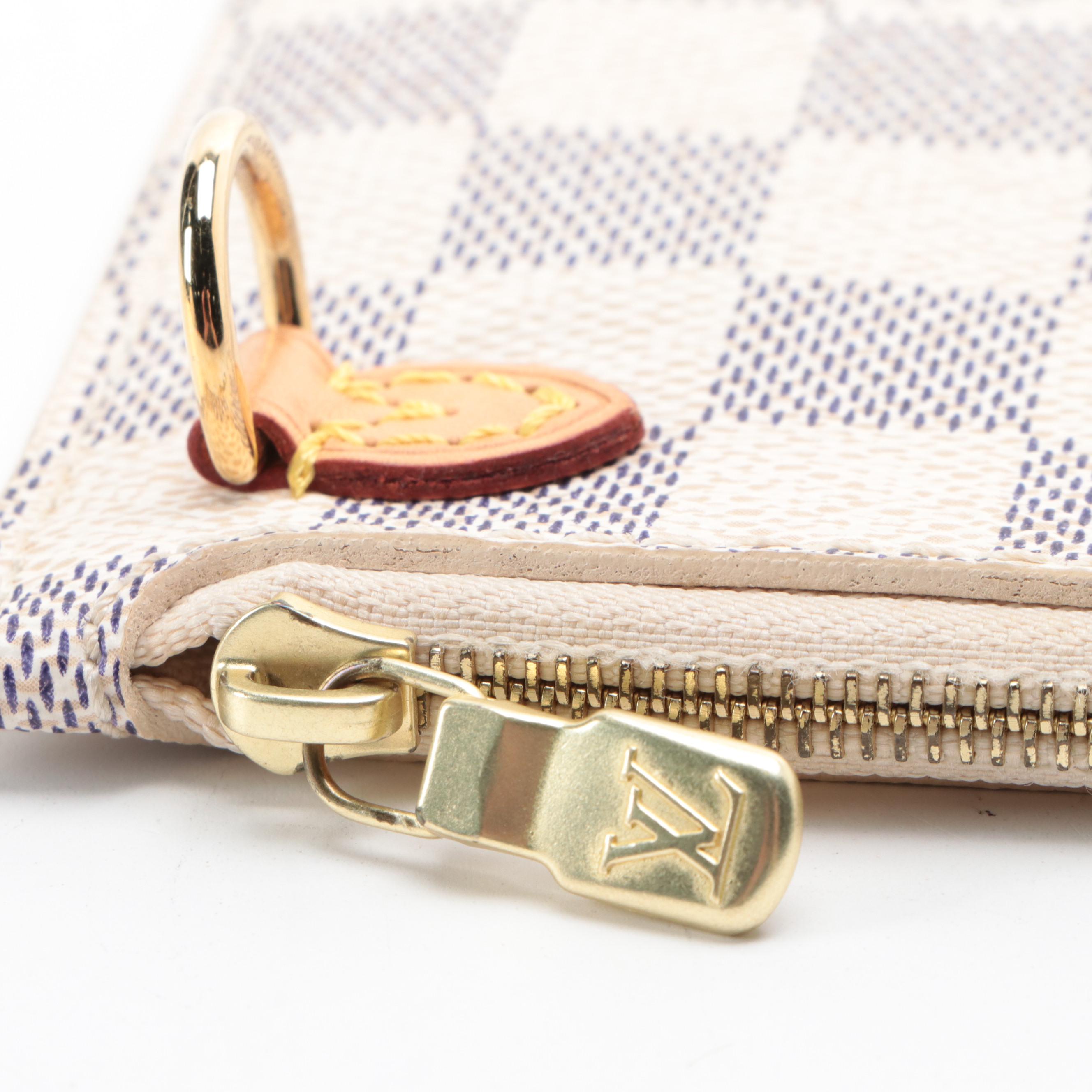 Louis Vuitton Neverfull Pochette in Damier Azur Canvas