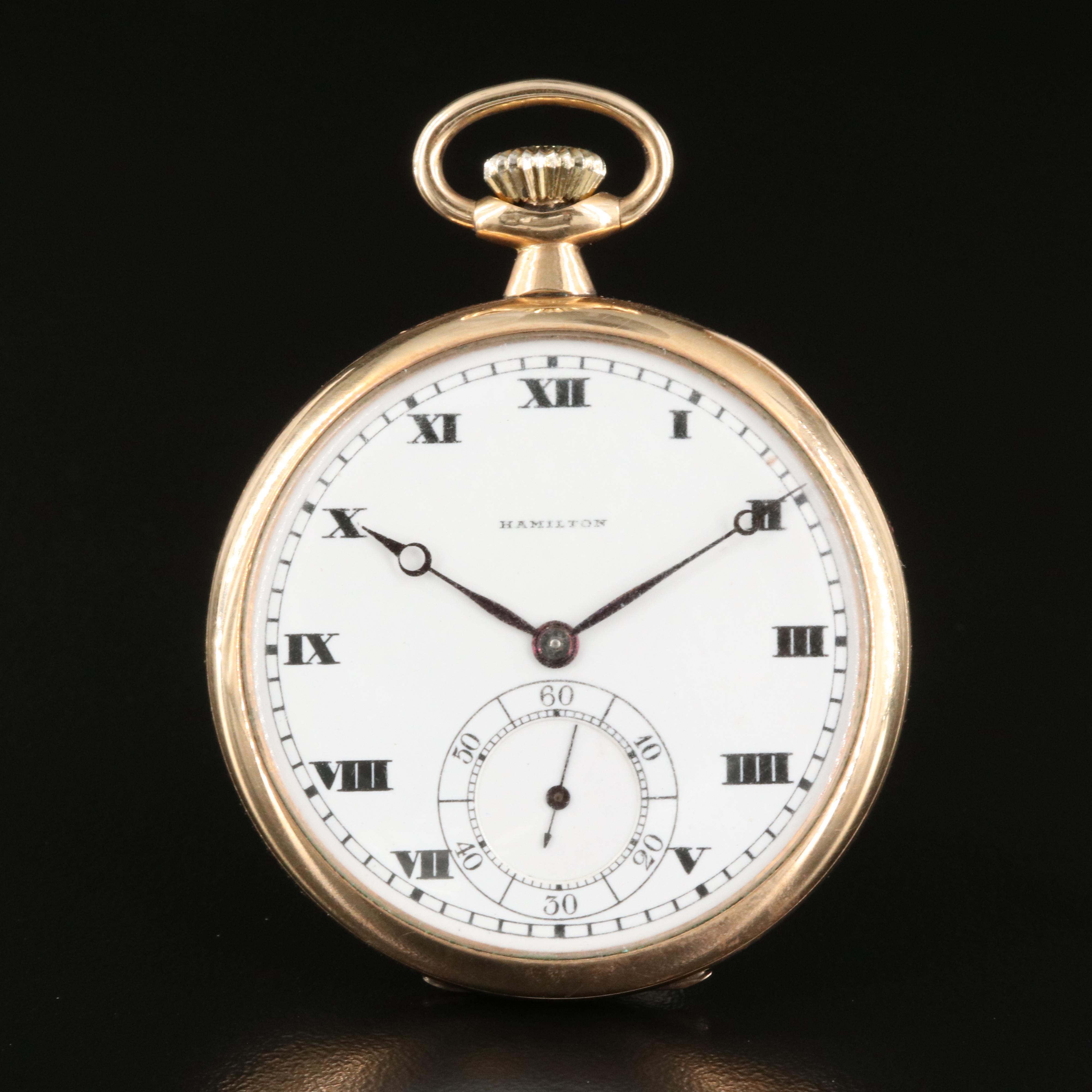 1922 Hamilton Open Face Pocket Watch