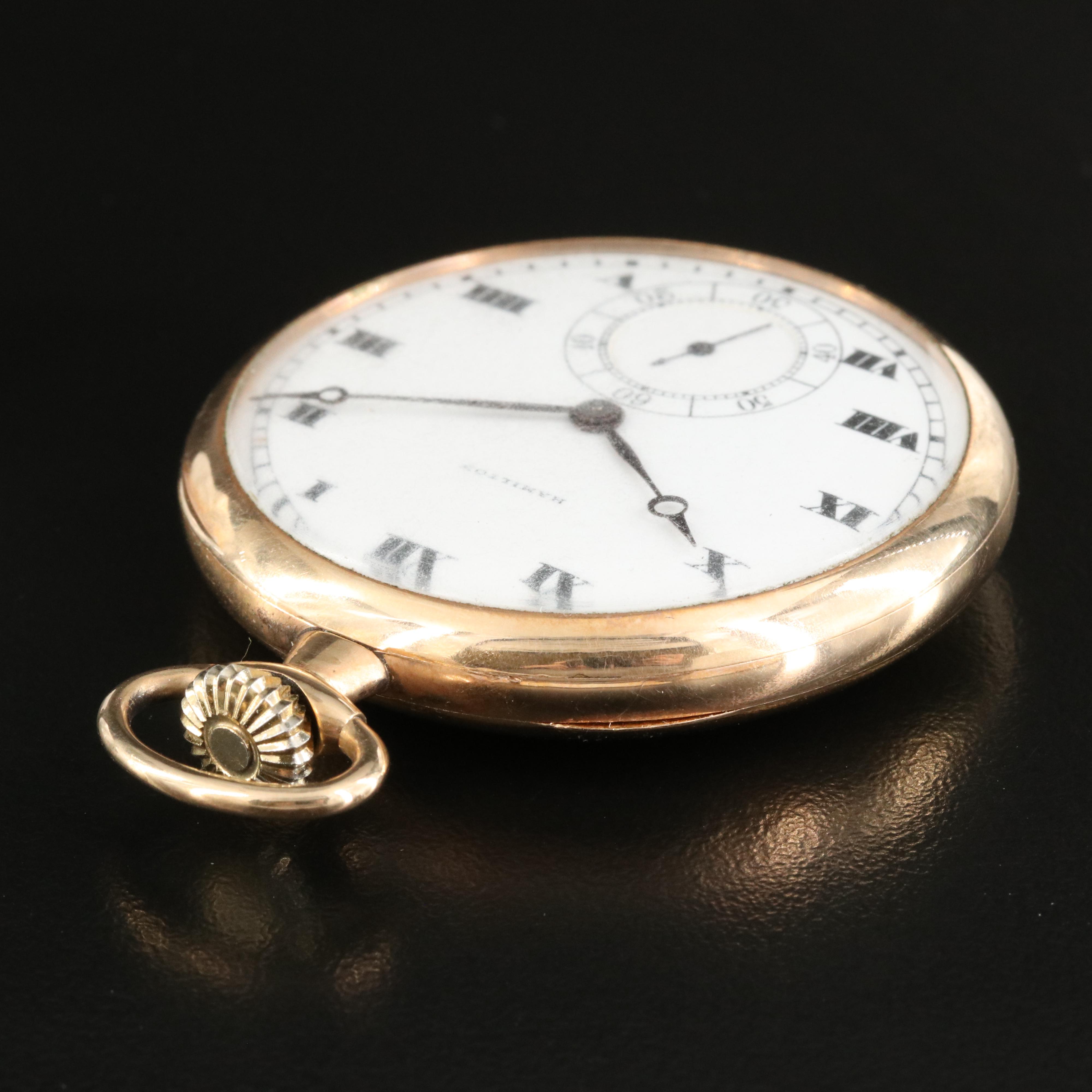 1922 Hamilton Open Face Pocket Watch