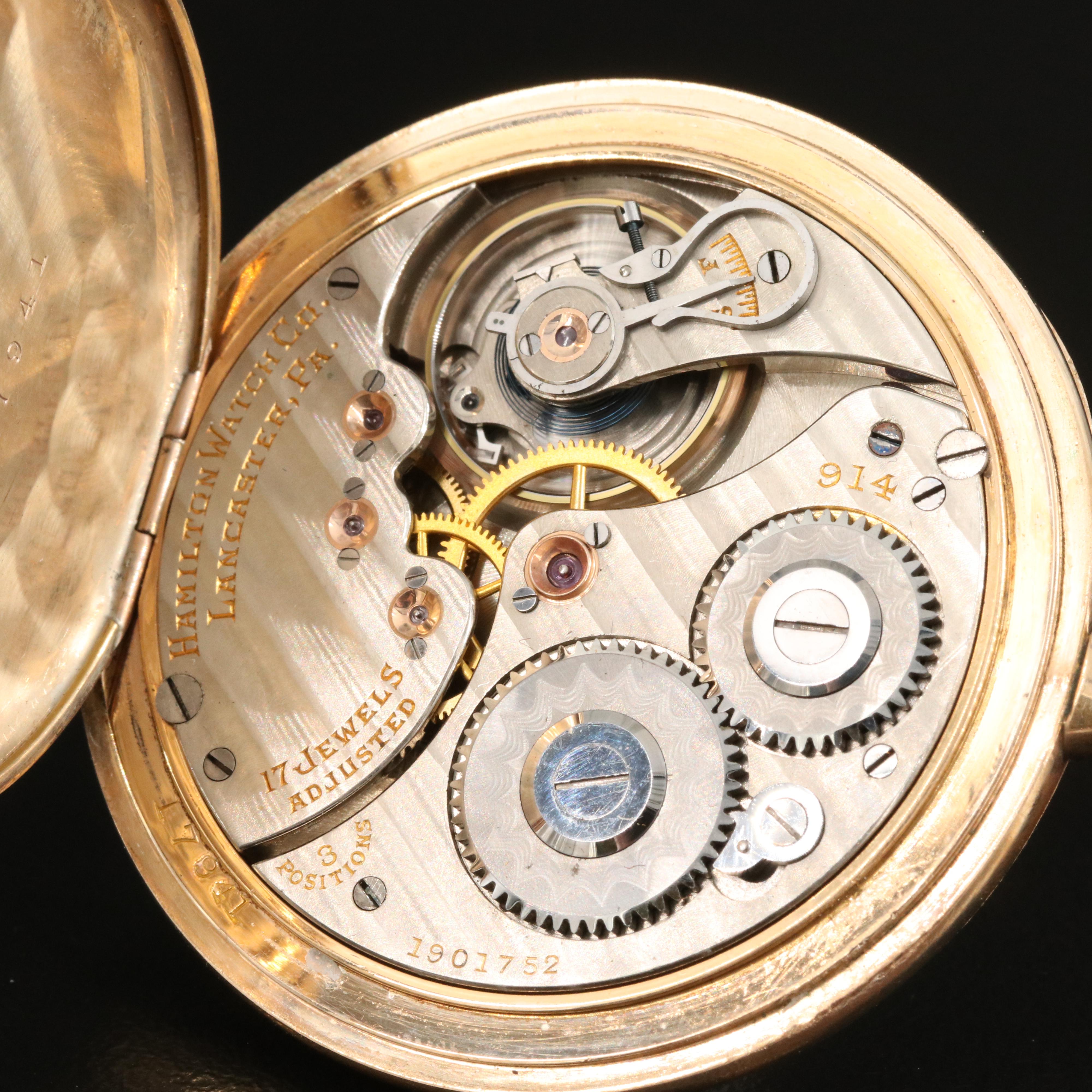 1922 Hamilton Open Face Pocket Watch