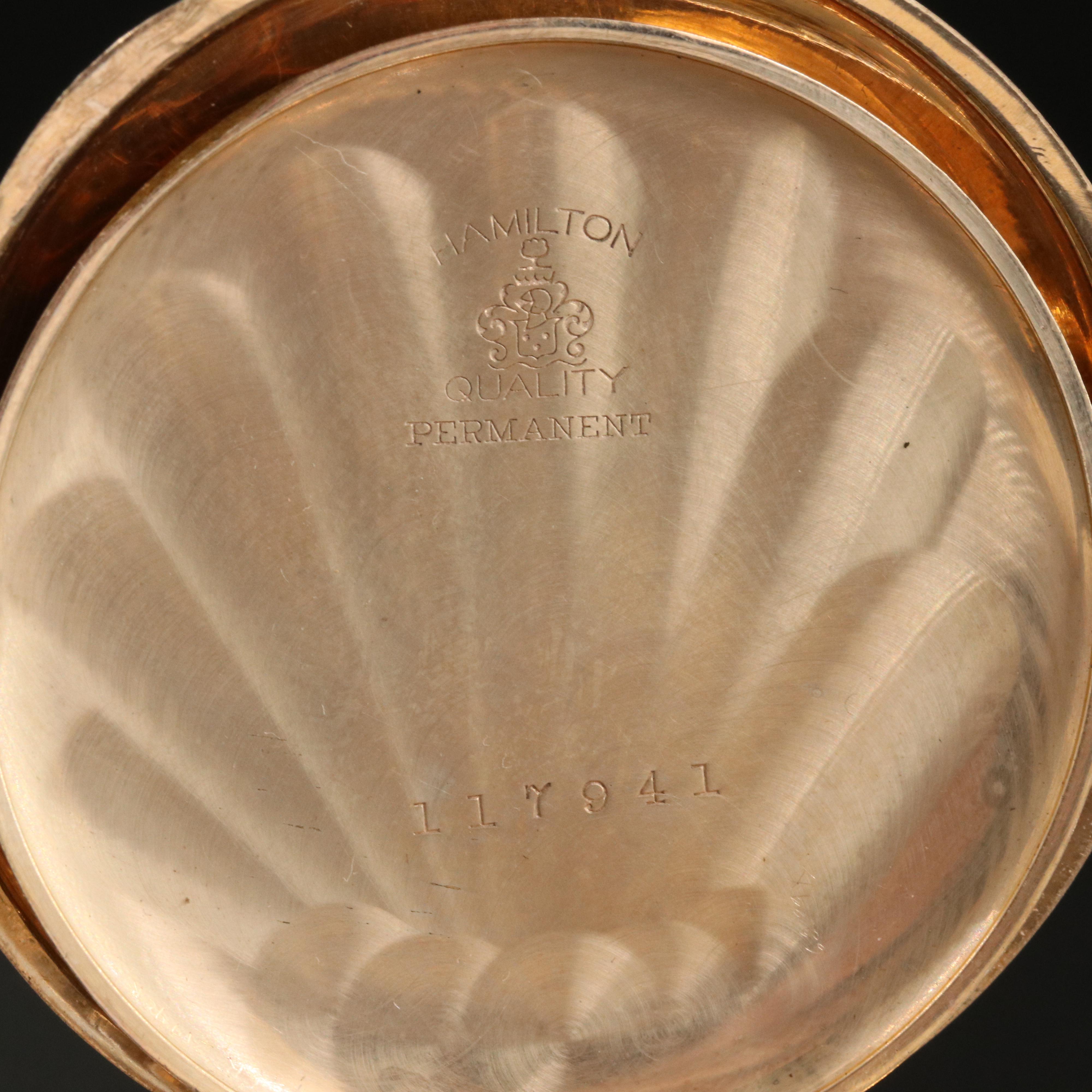 1922 Hamilton Open Face Pocket Watch