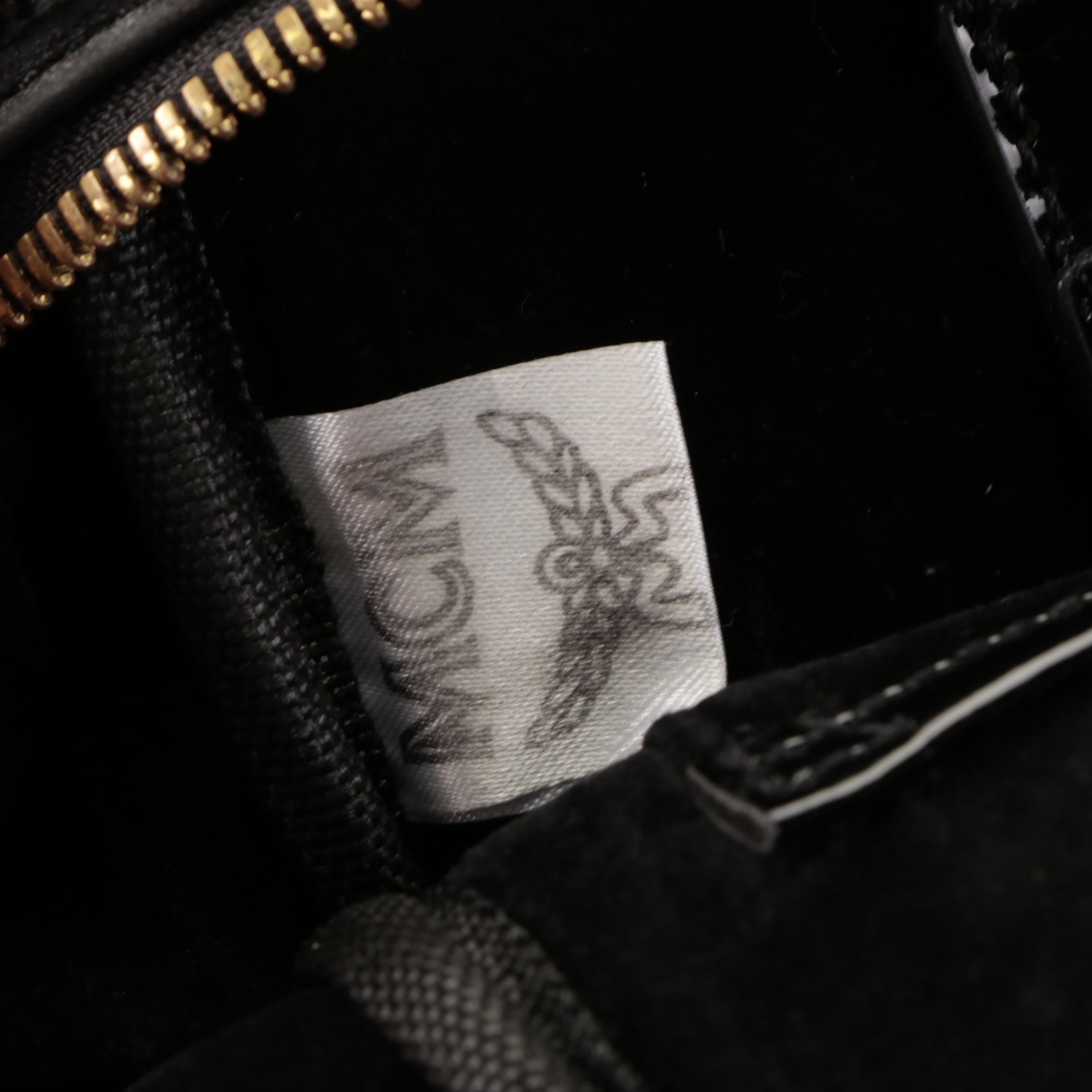 MCM Stark Kristal X-Mini Backpack in Black Embellished Leather