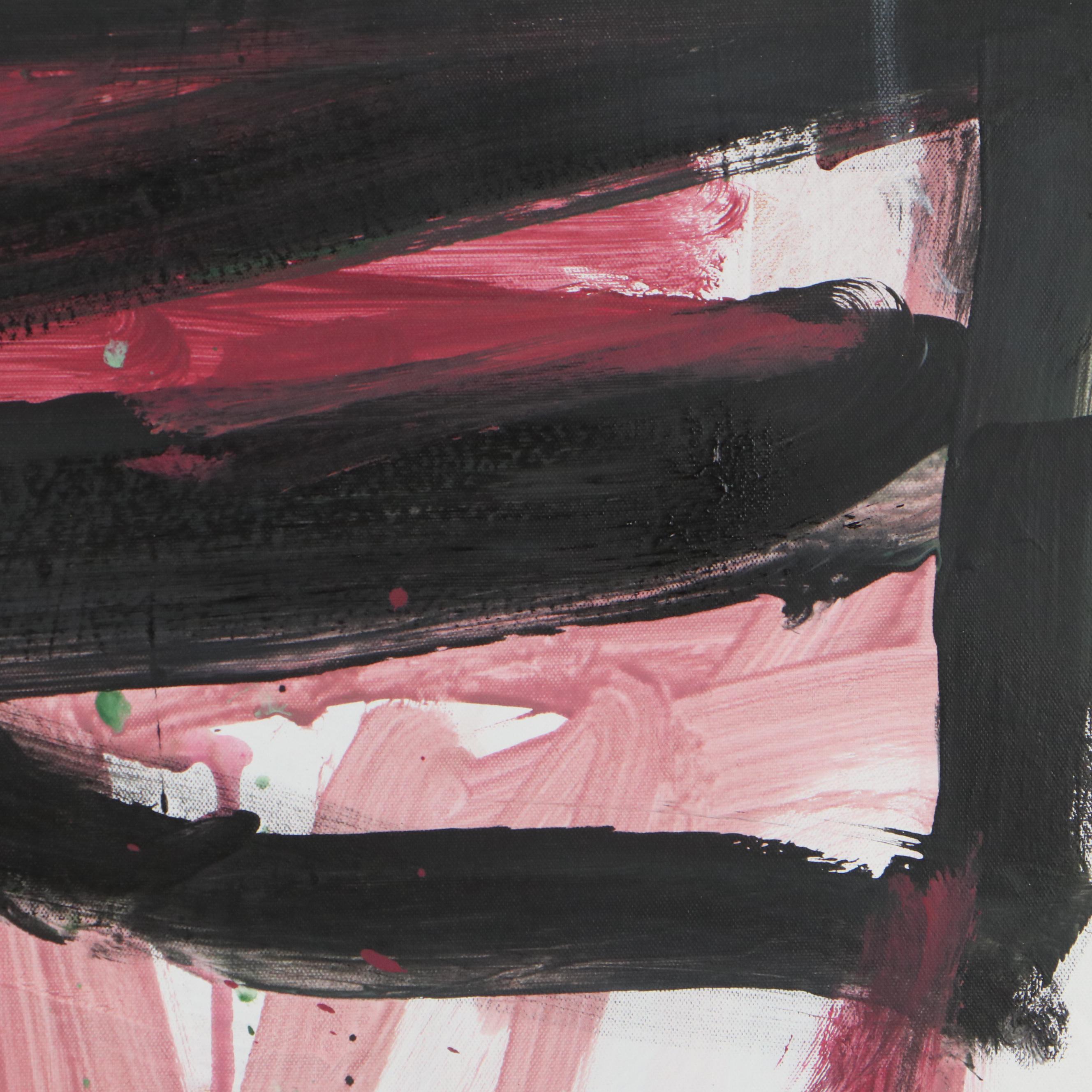 Robbie Kemper Abstract Acrylic Painting "Blendy Wash Angles"