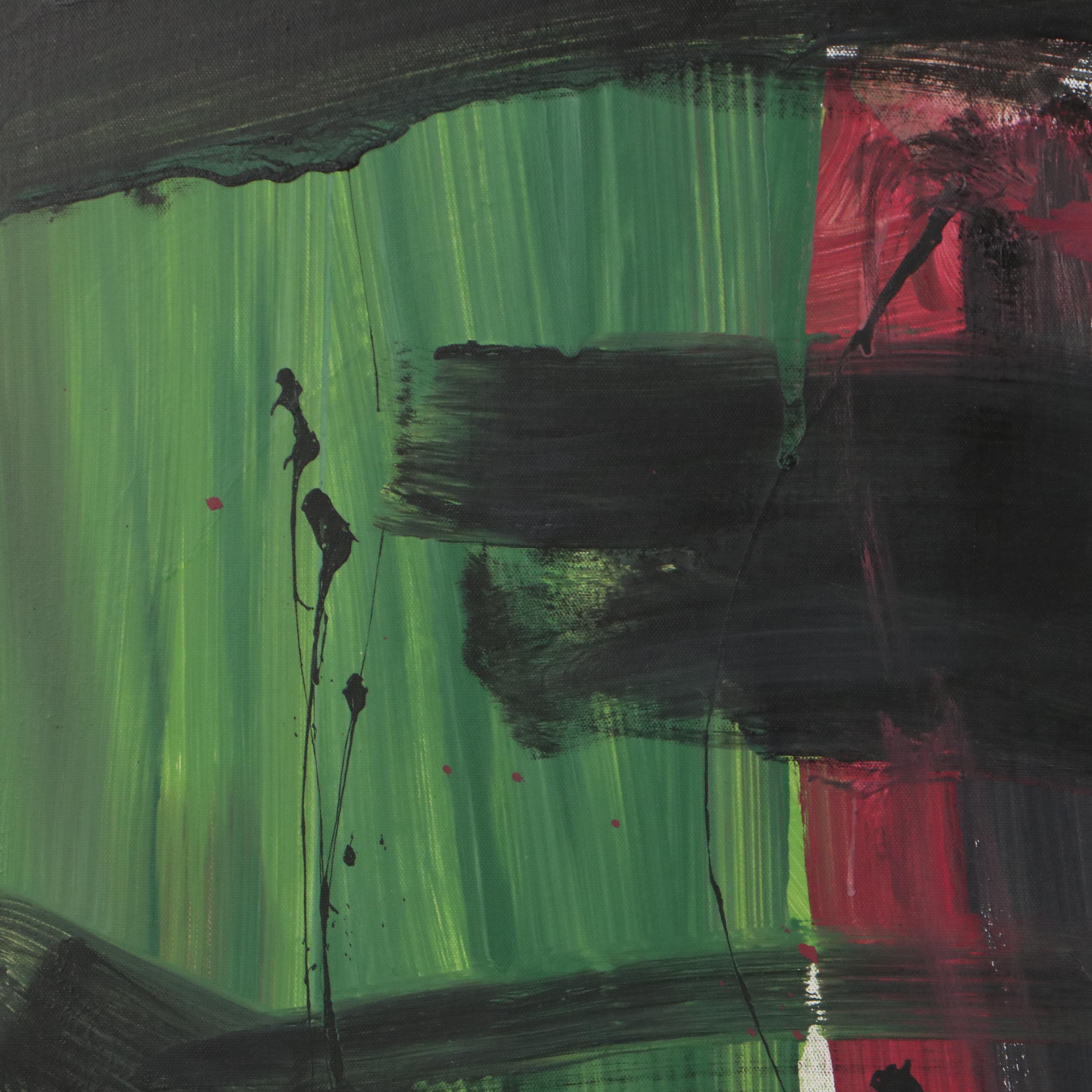 Robbie Kemper Abstract Acrylic Painting "Blendy Wash Angles"