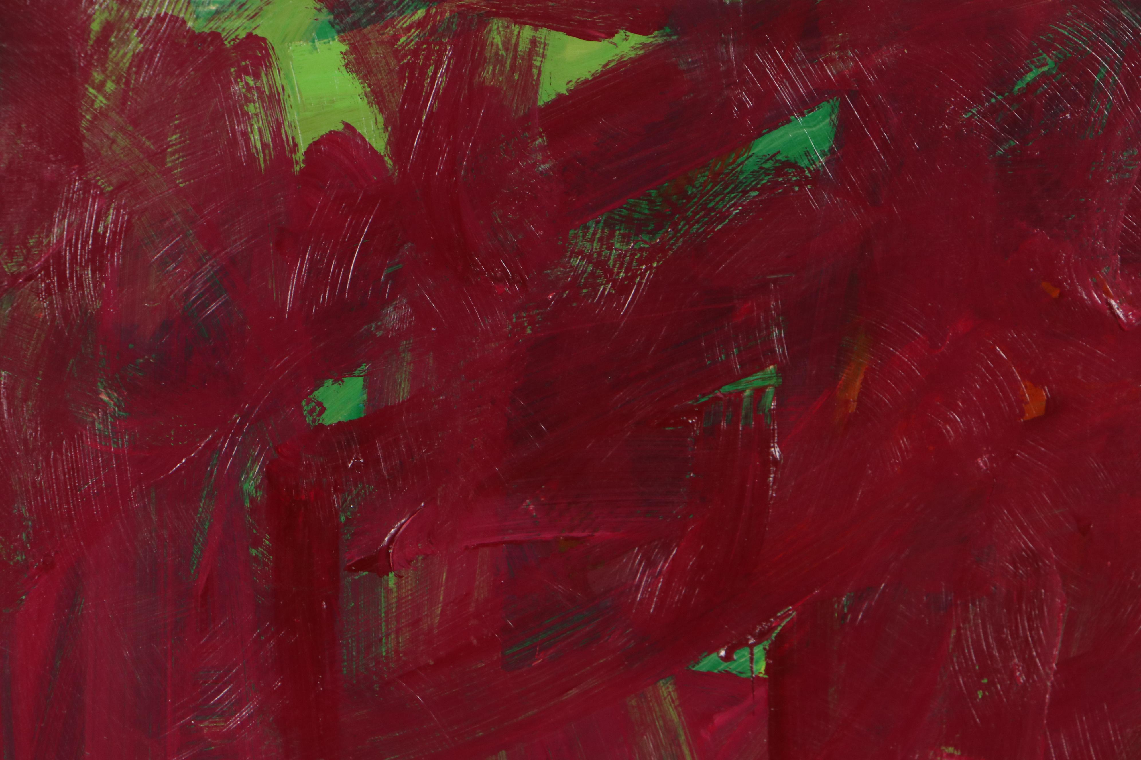 Robbie Kemper Abstract Acrylic Painting "Magenta Salad"