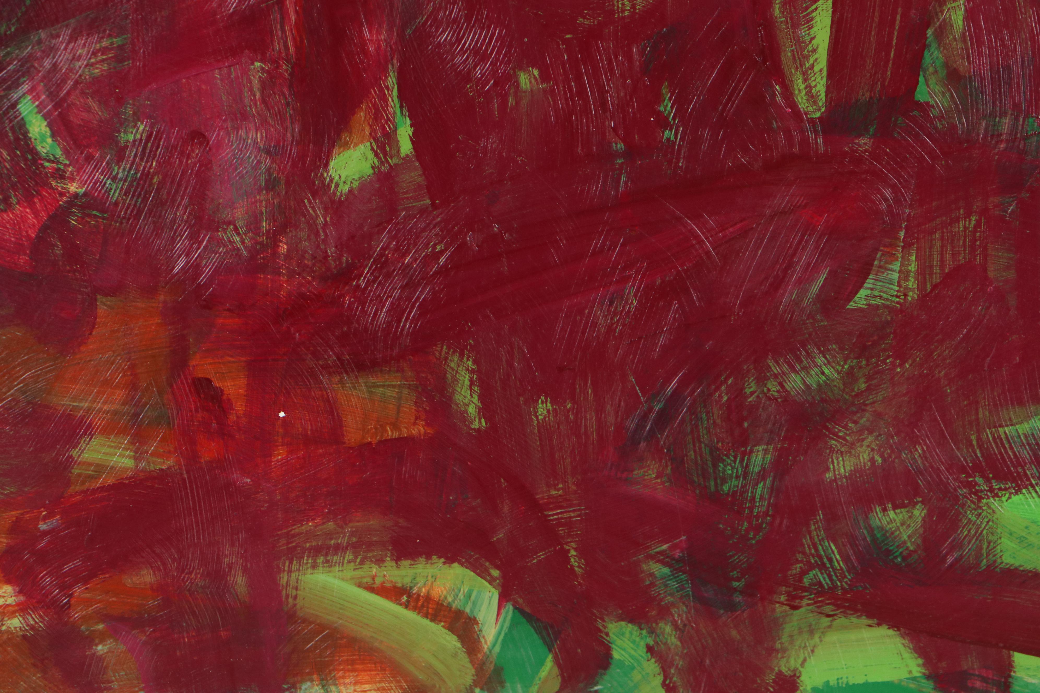 Robbie Kemper Abstract Acrylic Painting "Magenta Salad"