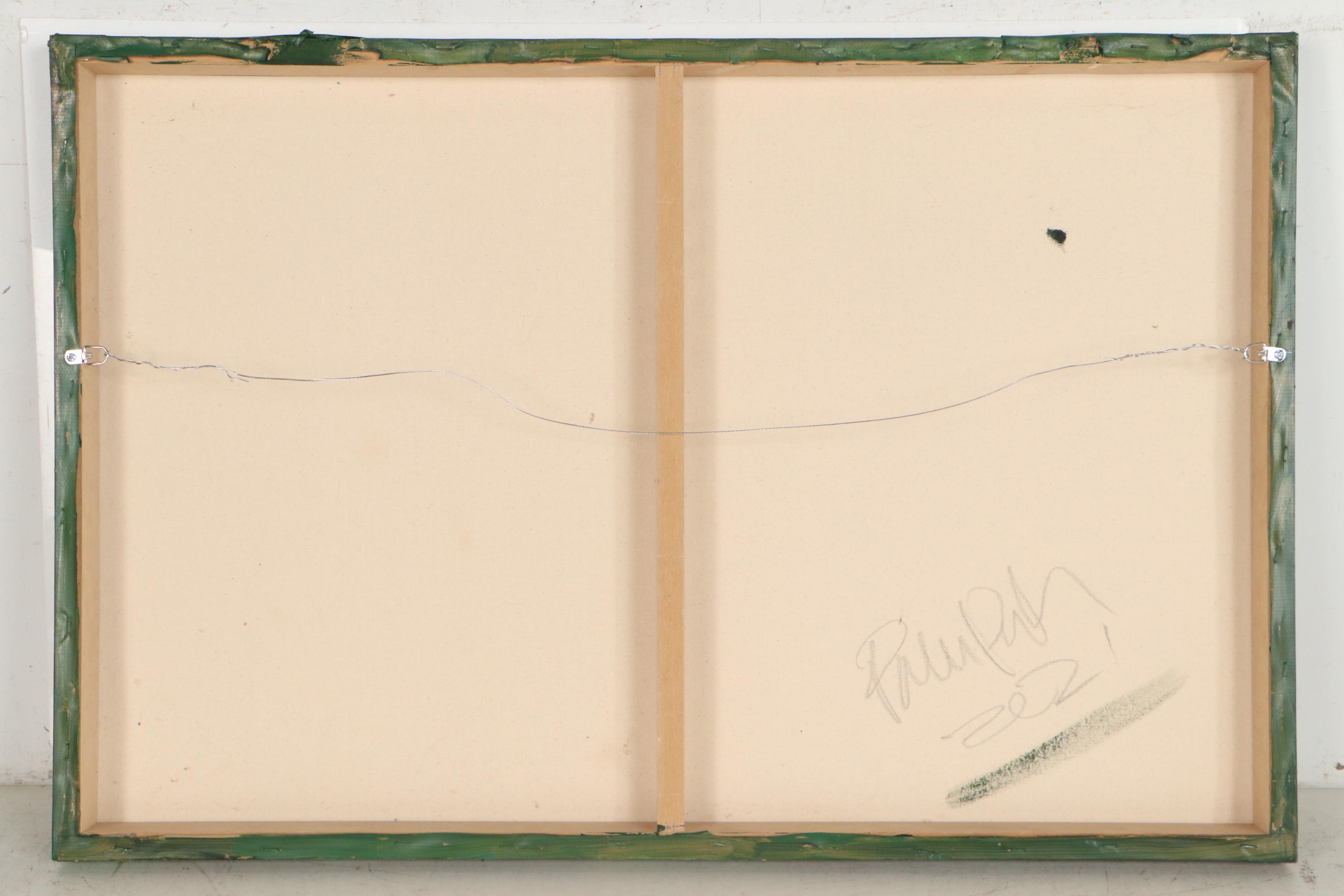 Robbie Kemper Abstract Acrylic Painting "Magenta Salad"