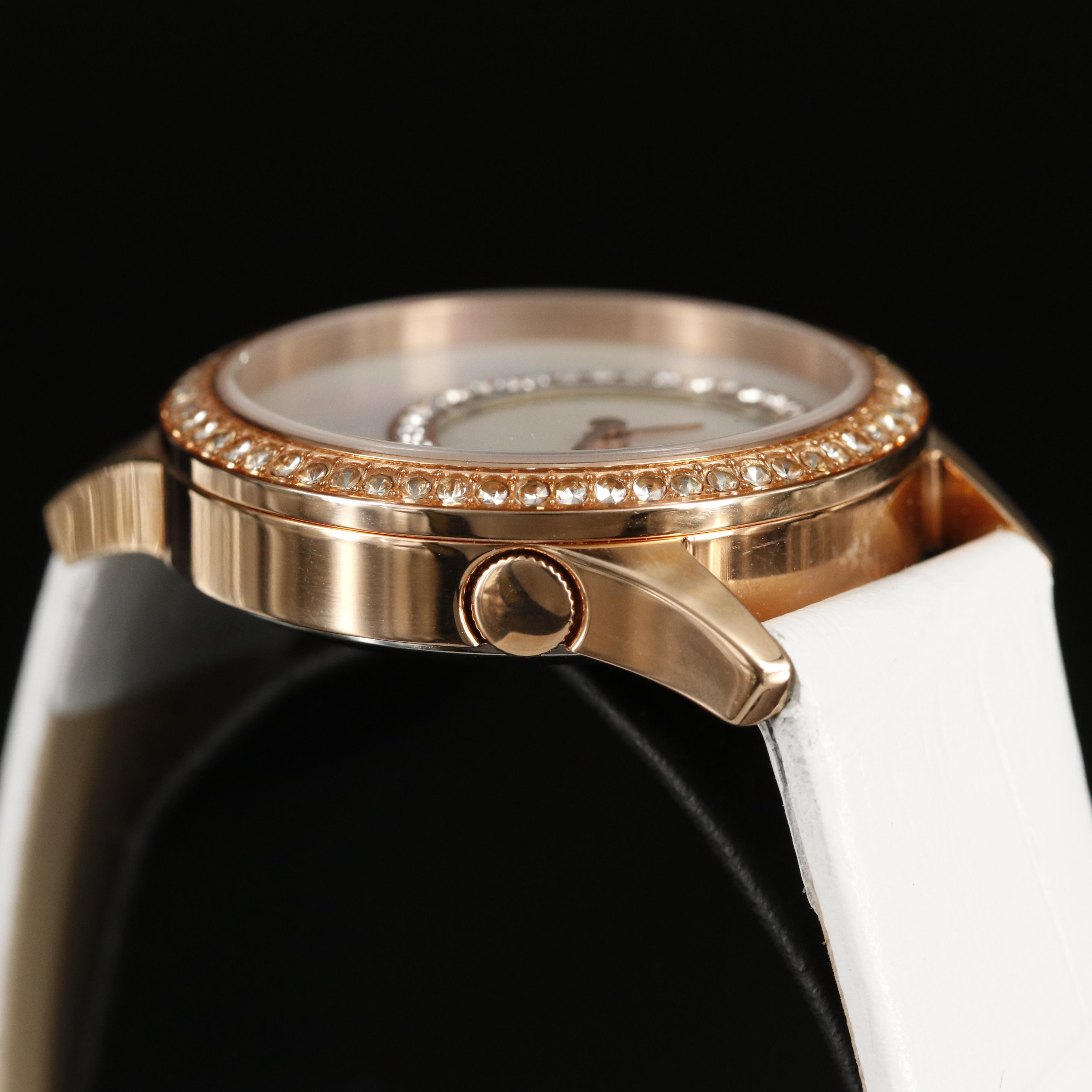 Rotary Quartz Wrist Watch with Mother-of-Pearl Dial