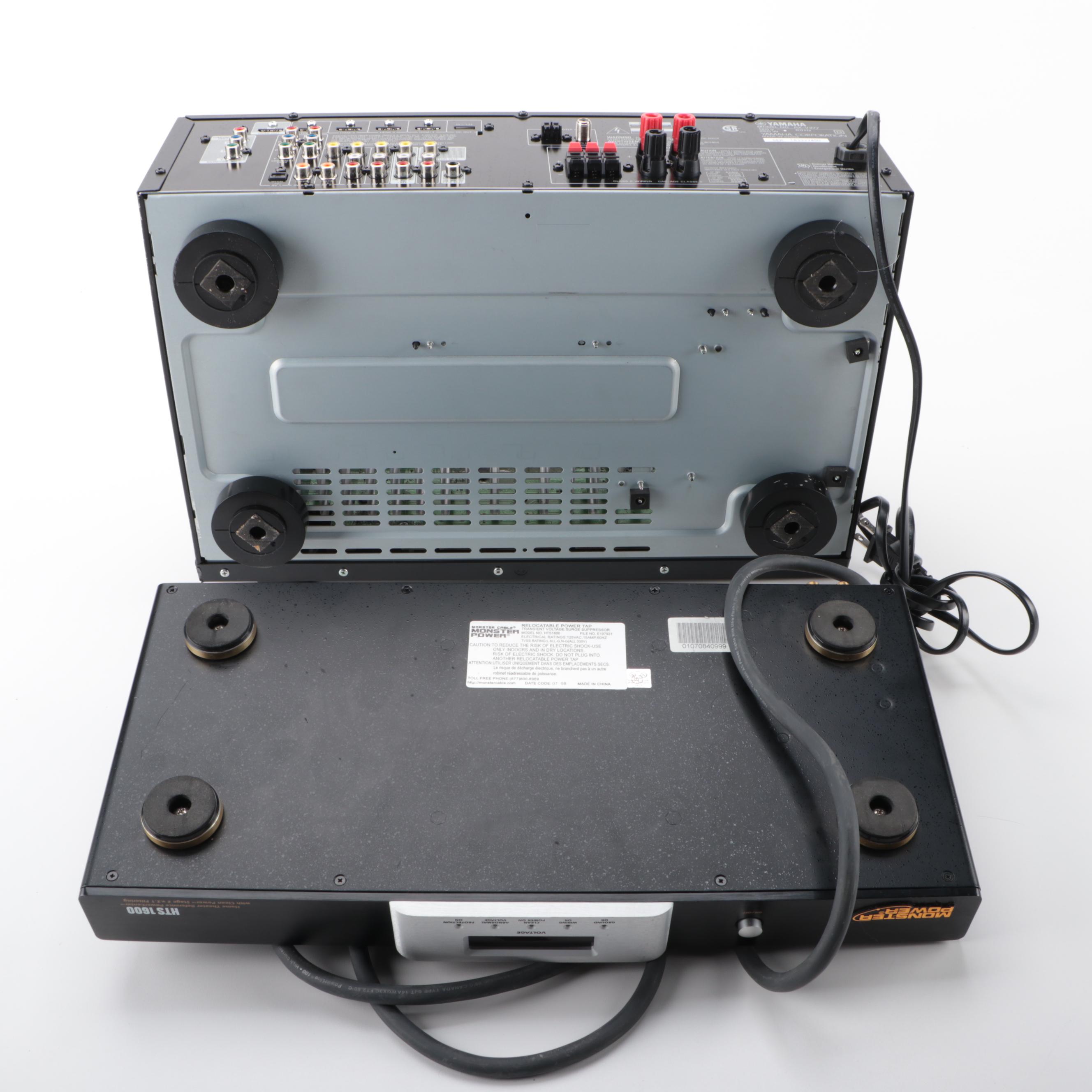 Yamaha RX-V377 AV Receiver with Monster Power Home Theater Power Center