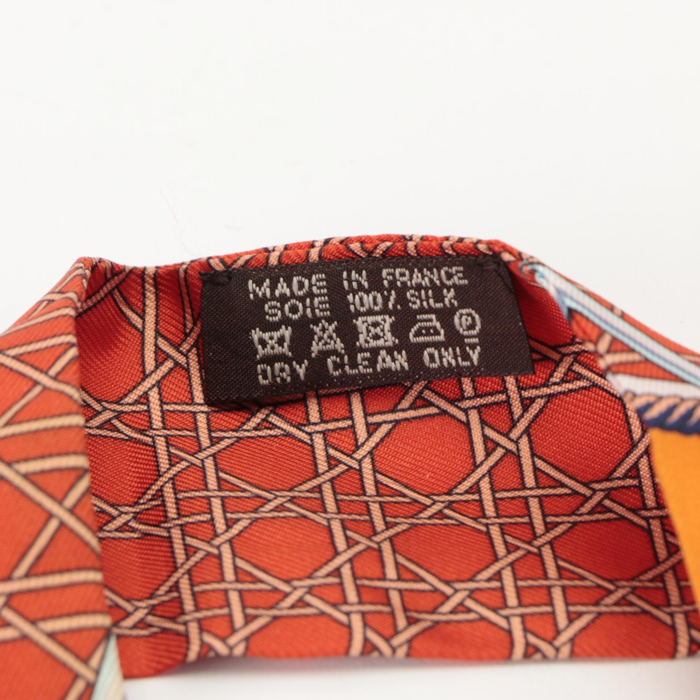 Hermès "Les Voitures a Transformation" Twilly Scarf